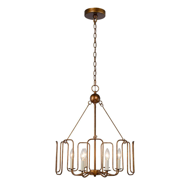 Cocaryra Vintage Industrial Metal Chandelier - Lamp Copper