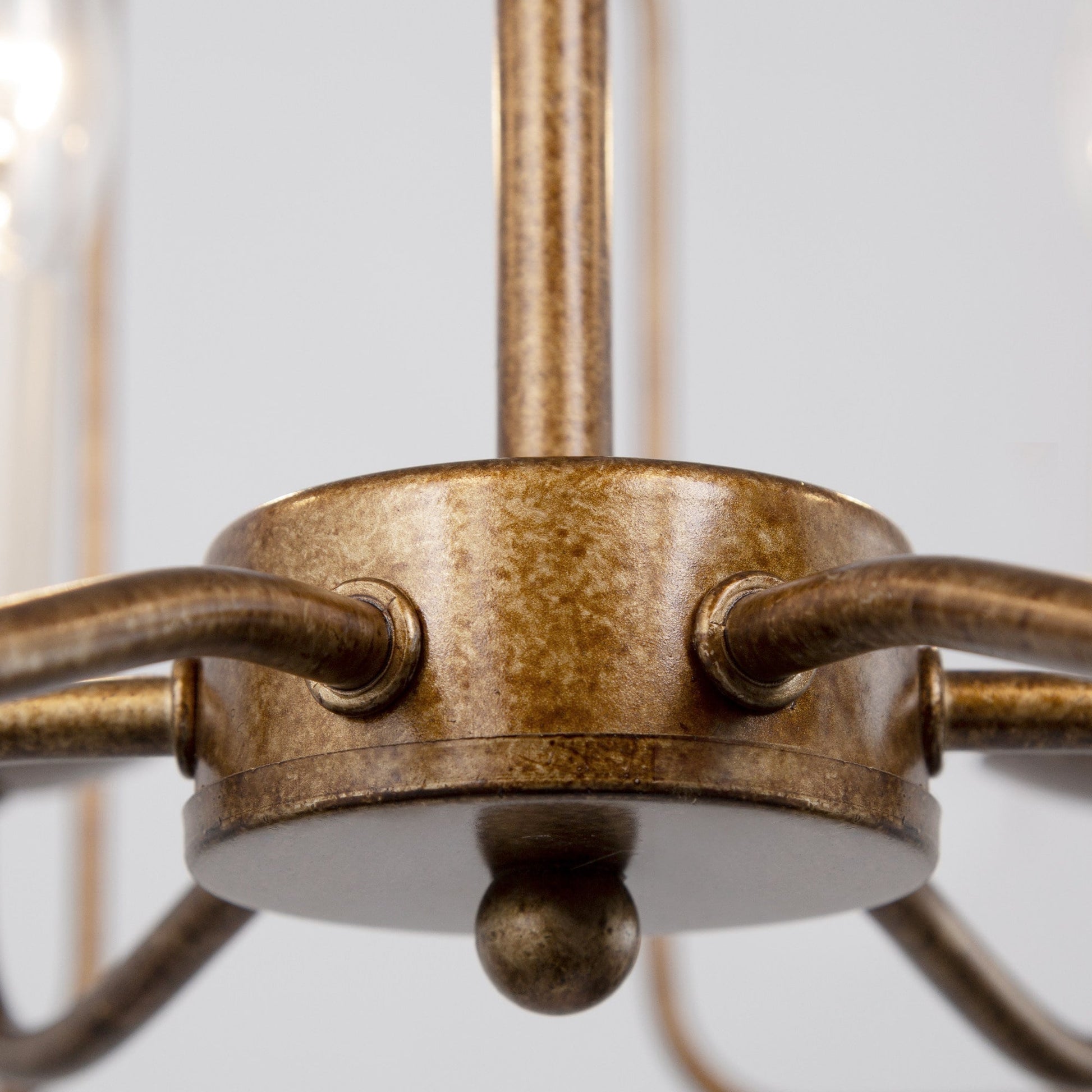 Cocaryra Vintage Industrial Metal Chandelier - Lamp Copper