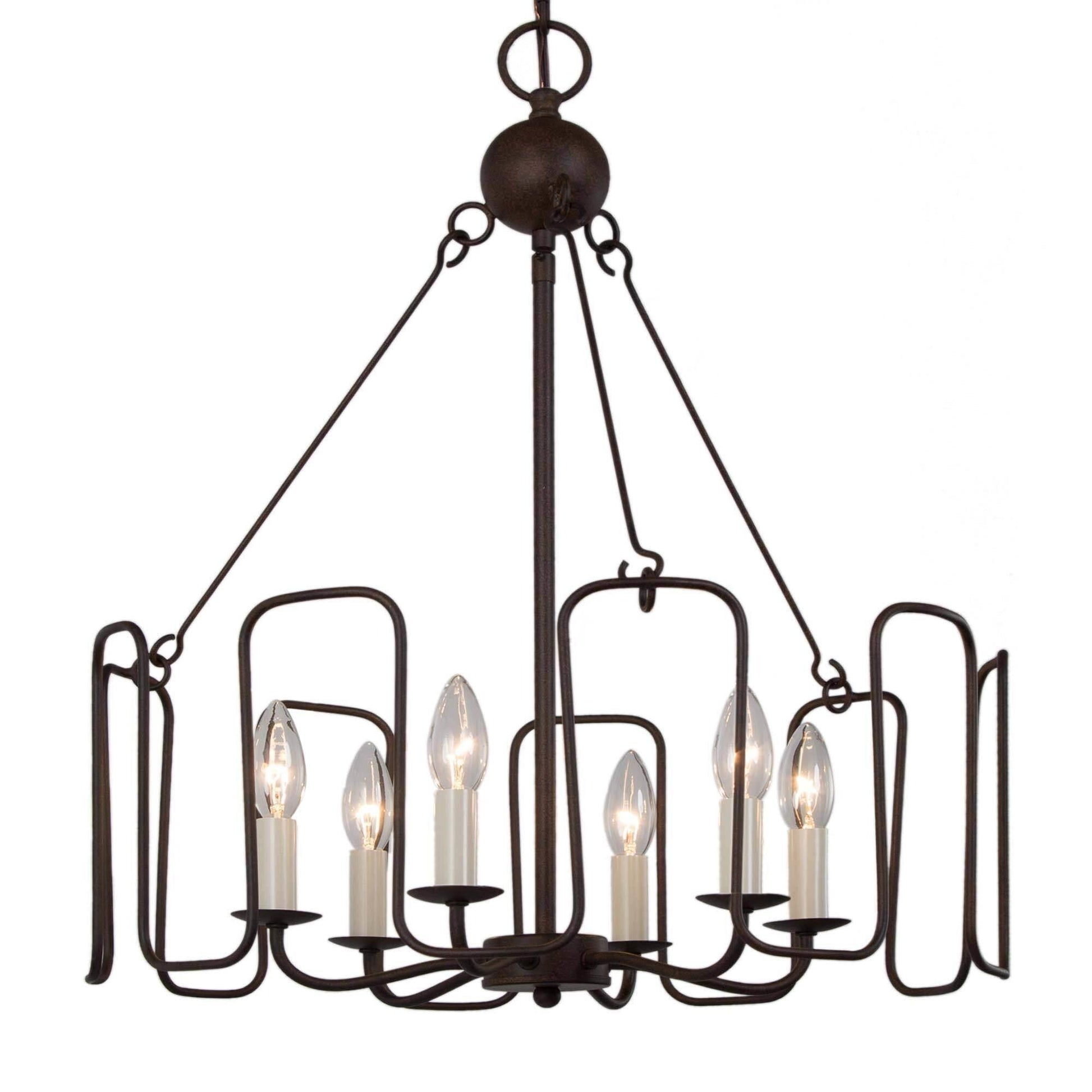 Cocaryra Vintage Industrial Metal Chandelier - Lamp Copper