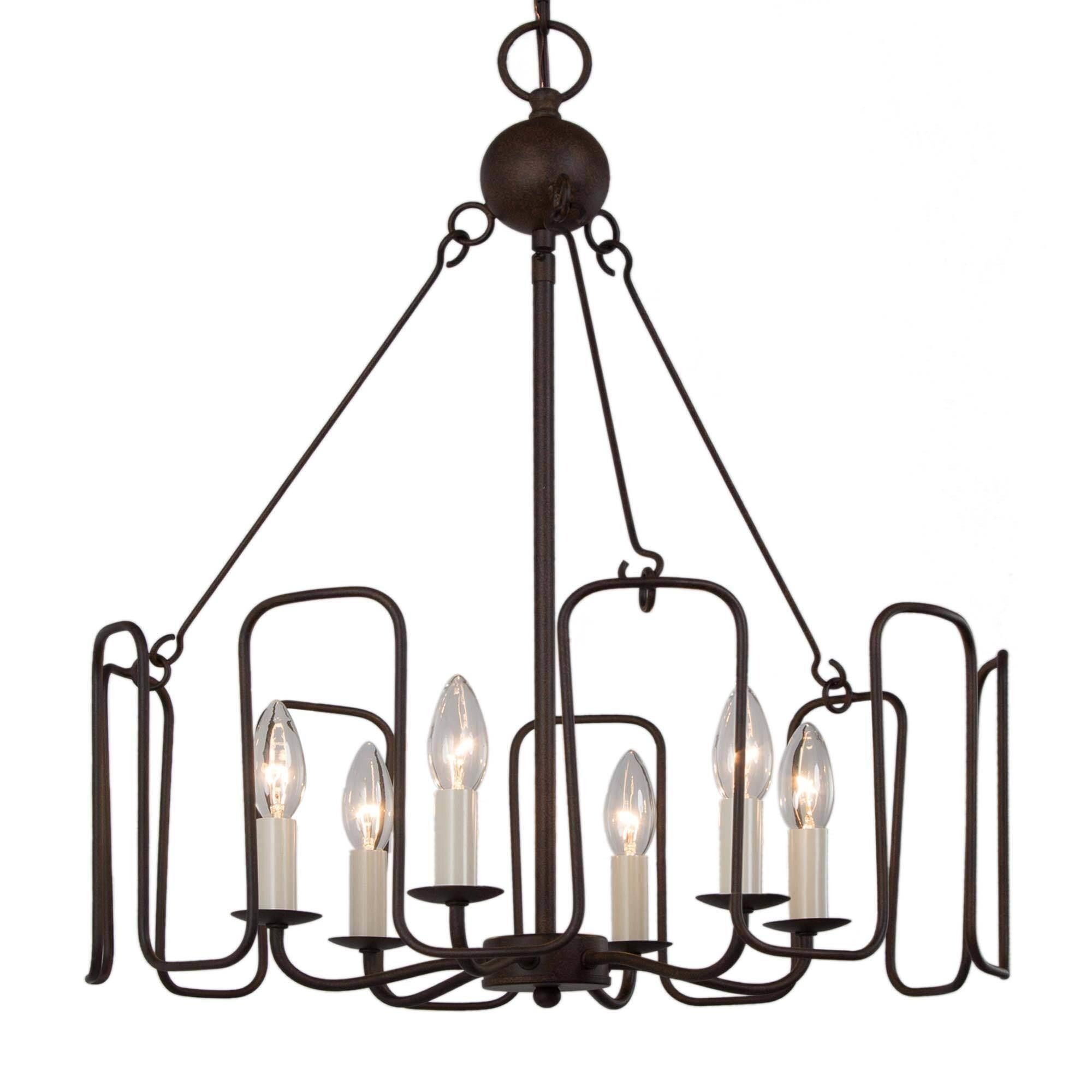 Cocaryra Vintage Industrial Metal Chandelier - Lamp Copper