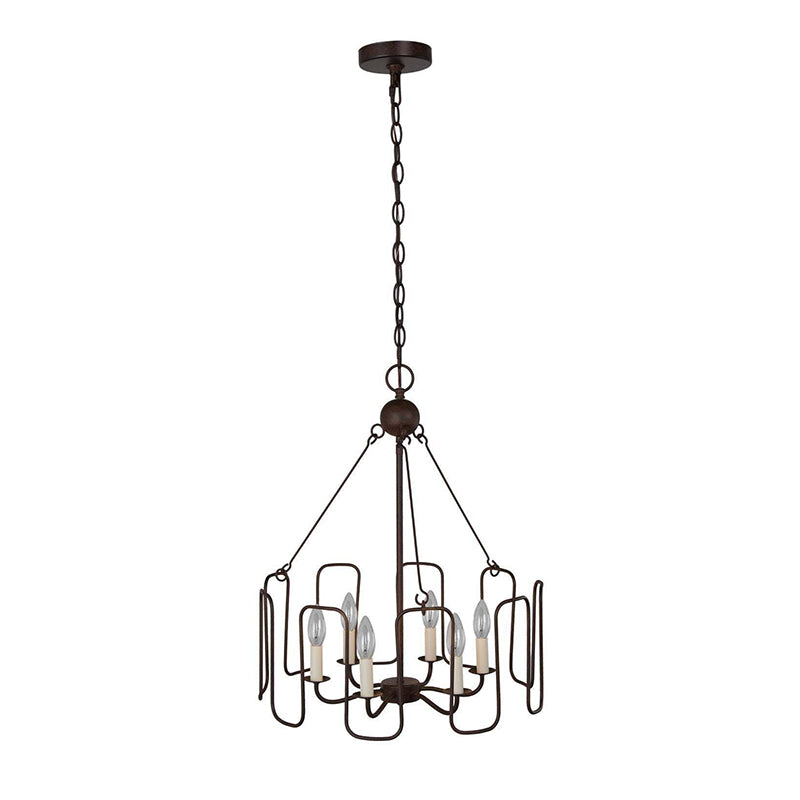 Cocaryra Vintage Industrial Metal Chandelier - Lamp Copper