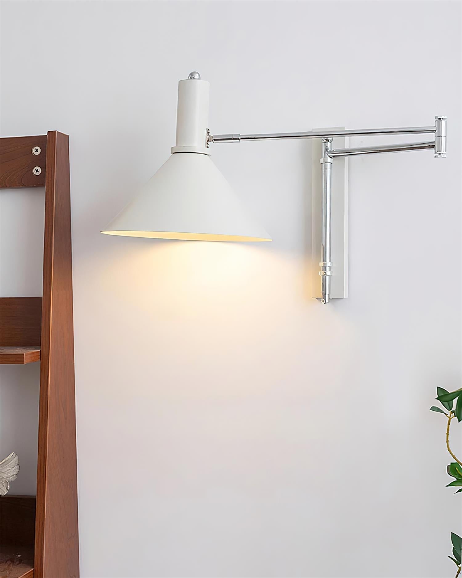 Wall Lamp Modern Adjustable Metal Arm Red Shade Reading Light - Lamp Copper
