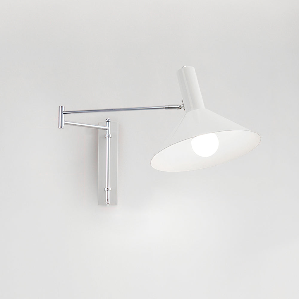 Wall Lamp Modern Adjustable Metal Arm Red Shade Reading Light - Lamp Copper