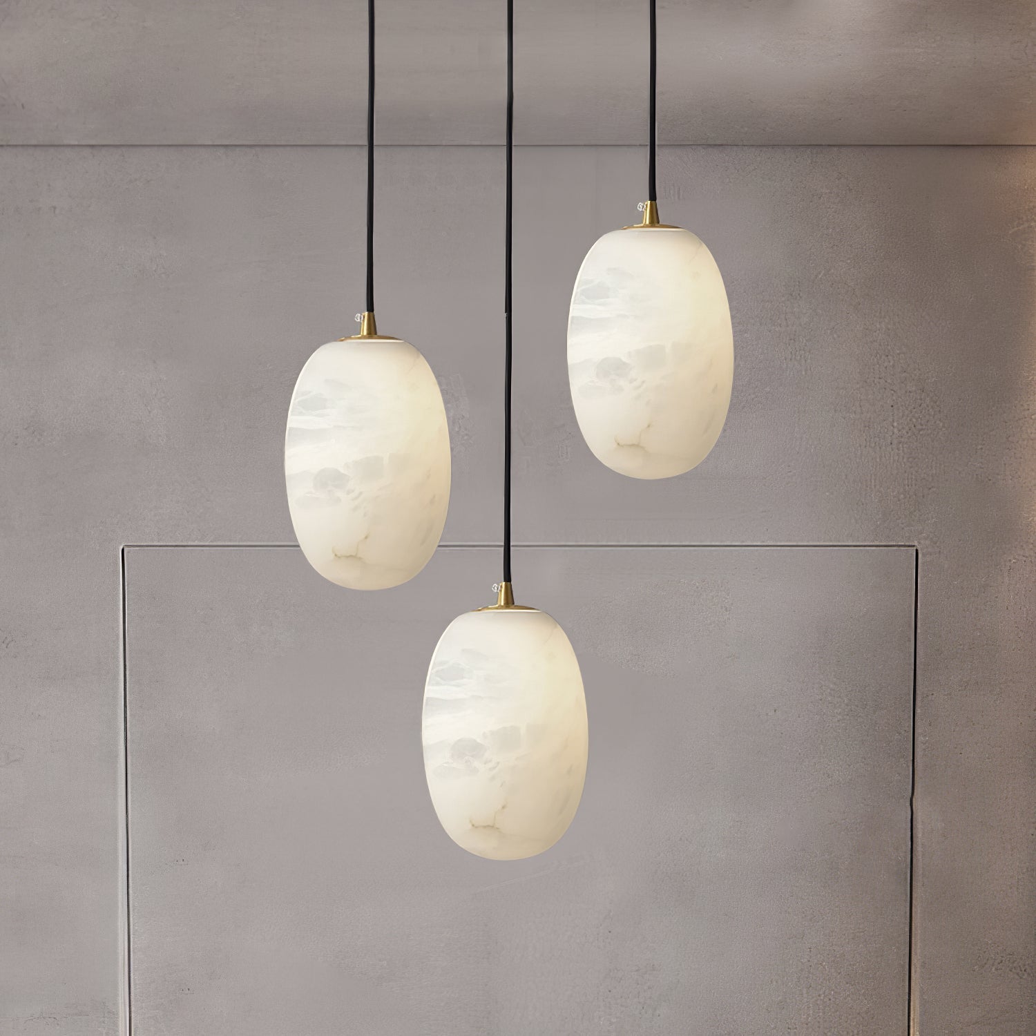Vevelila Alabaster Pendant Light - Lamp Copper