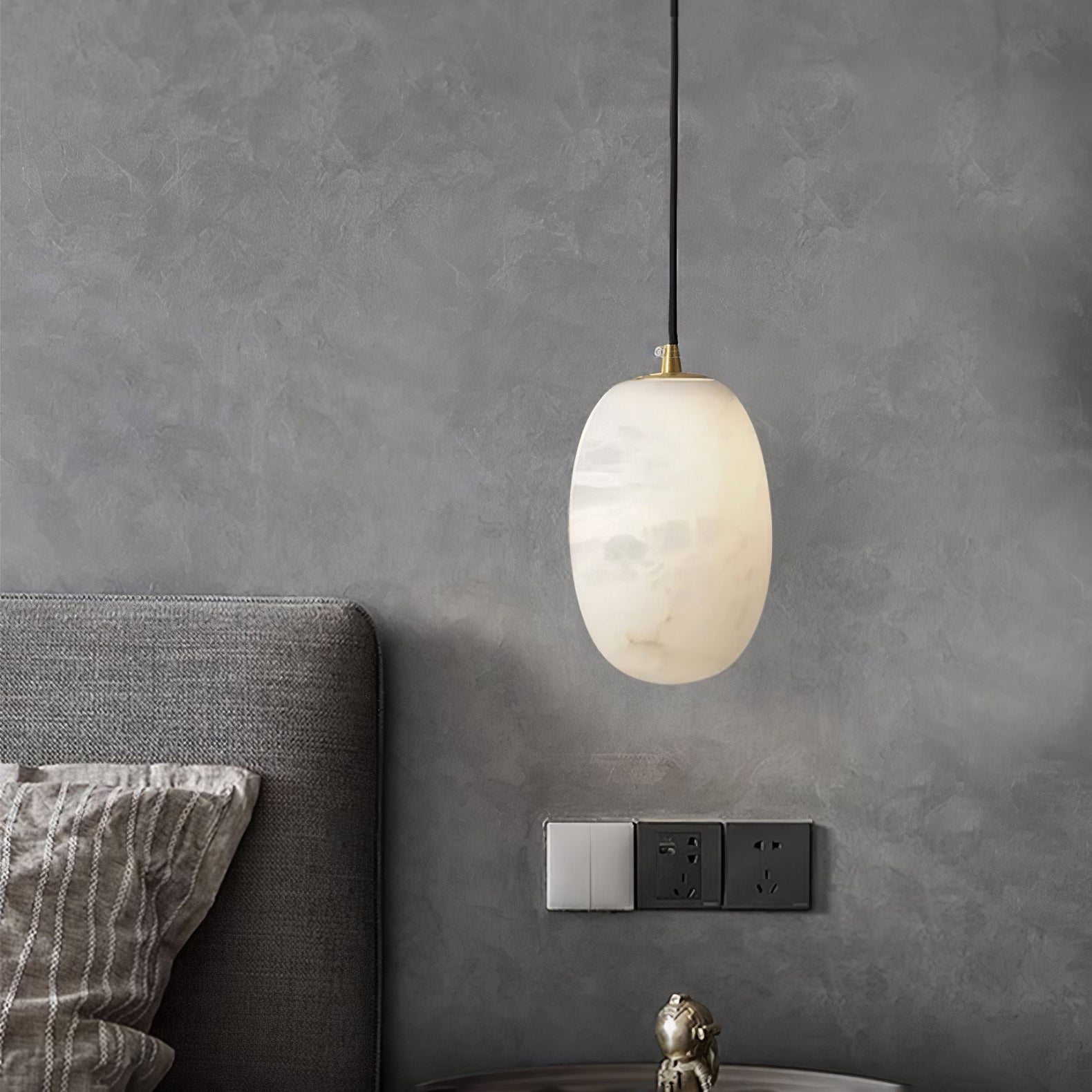 Vevelila Alabaster Pendant Light - Lamp Copper