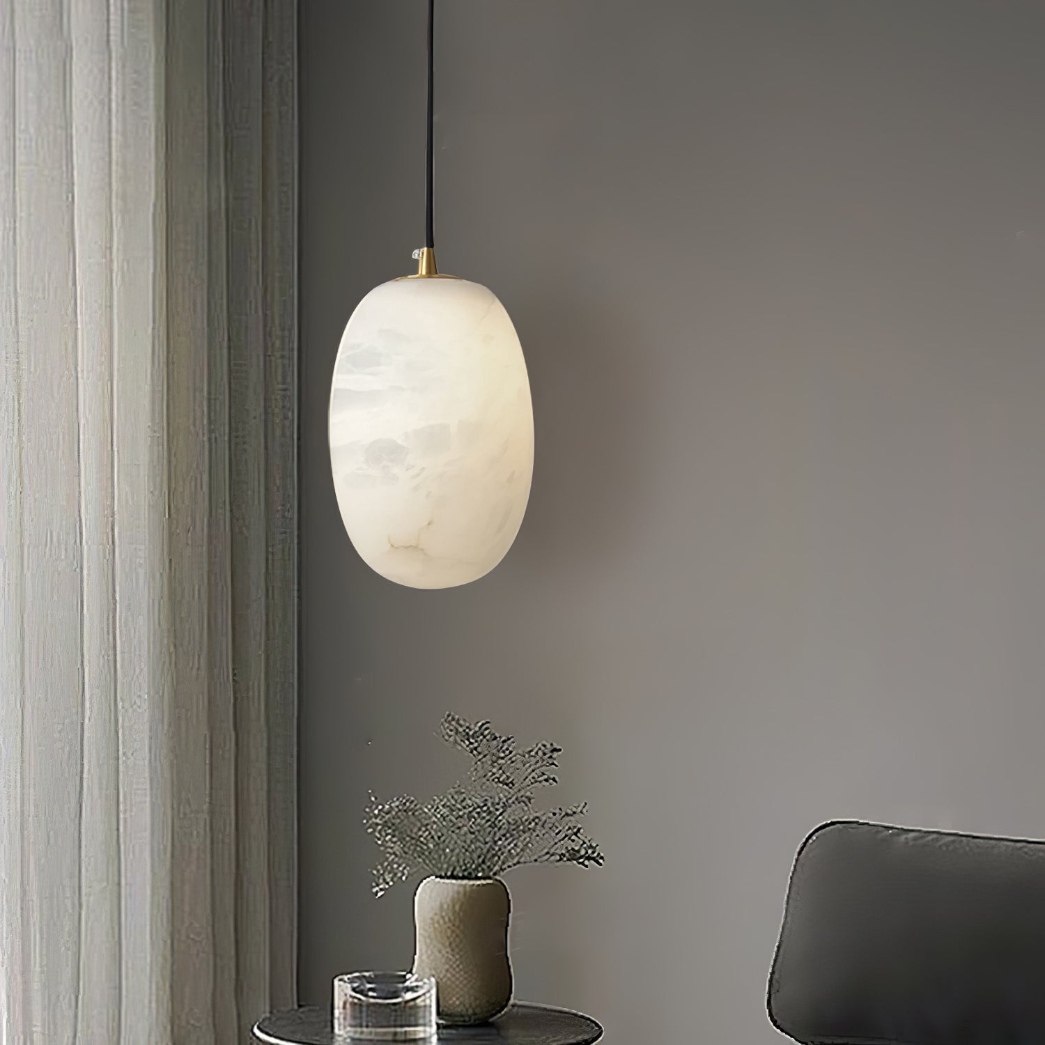 Vevelila Alabaster Pendant Light - Lamp Copper