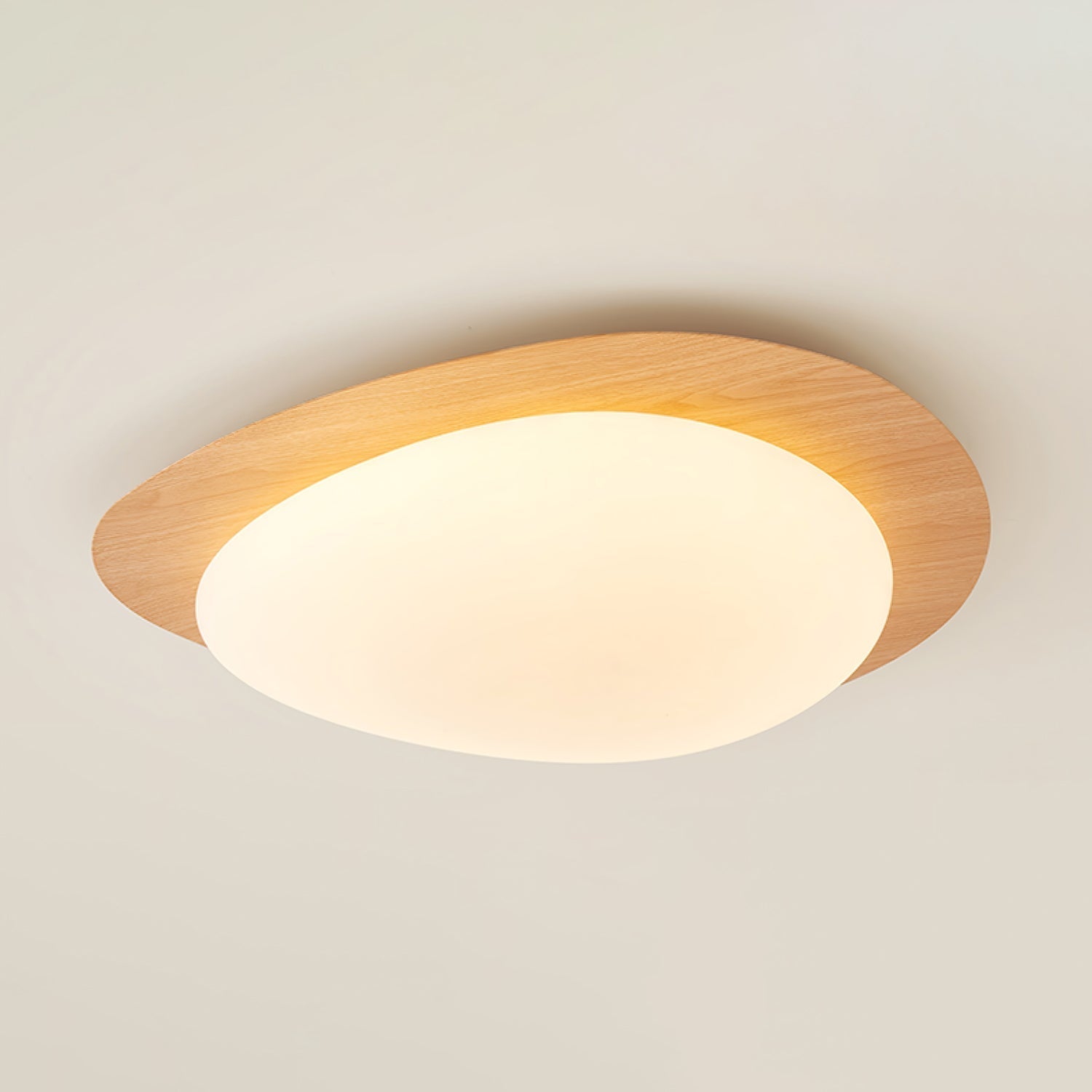 Quisti Pebble Walnut Ceiling Light - Lamp Copper