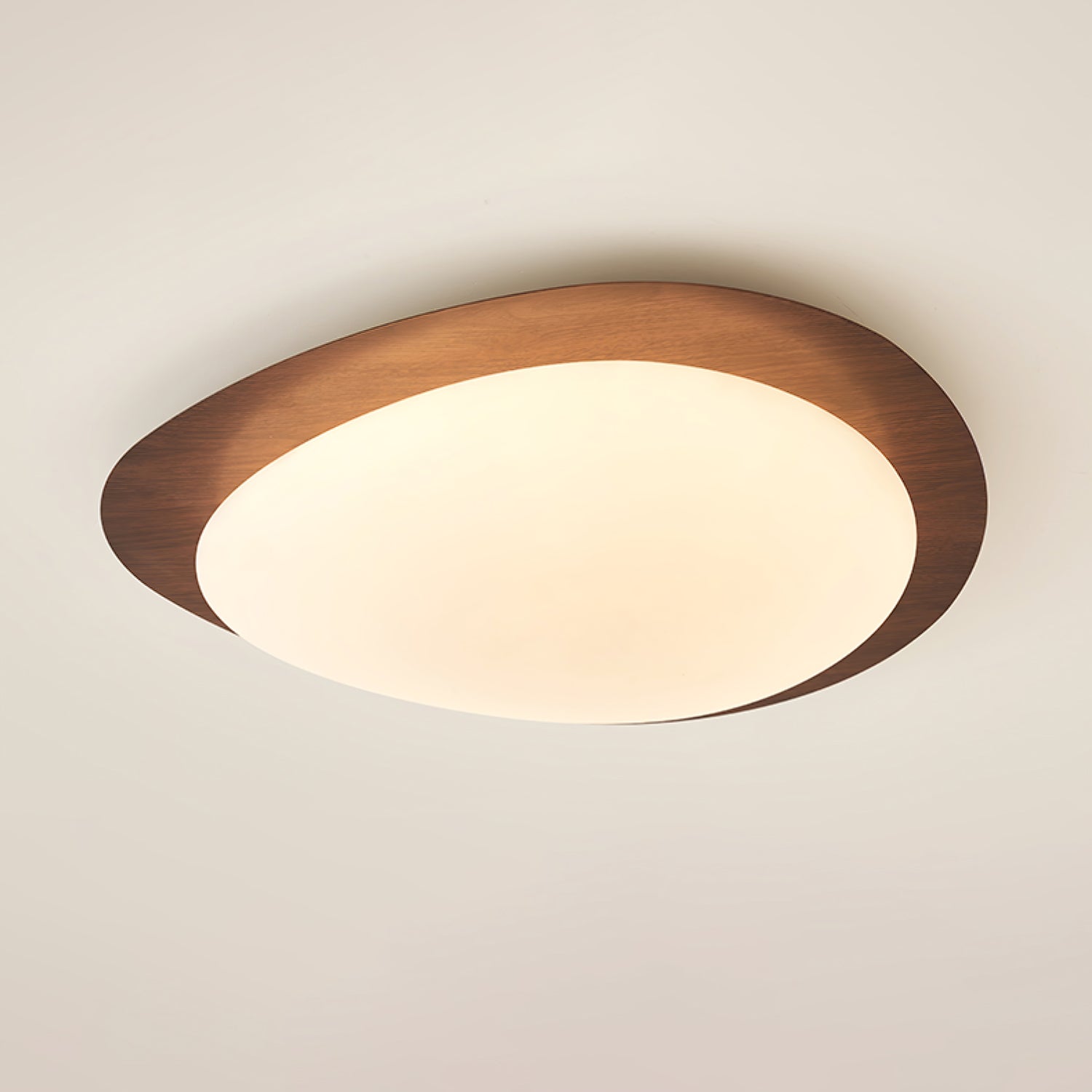 Quisti Pebble Walnut Ceiling Light - Lamp Copper