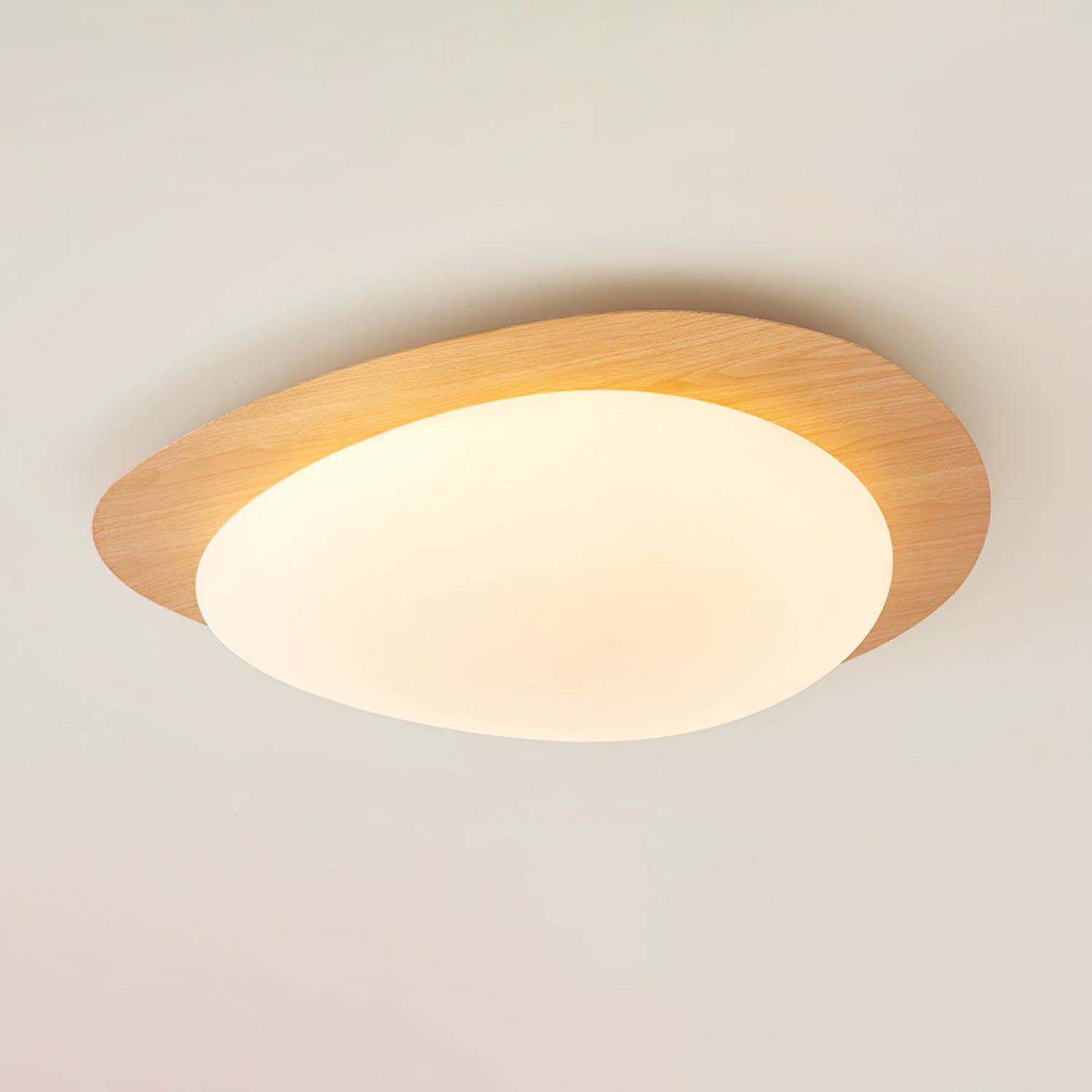 Quisti Pebble Walnut Ceiling Light - Lamp Copper