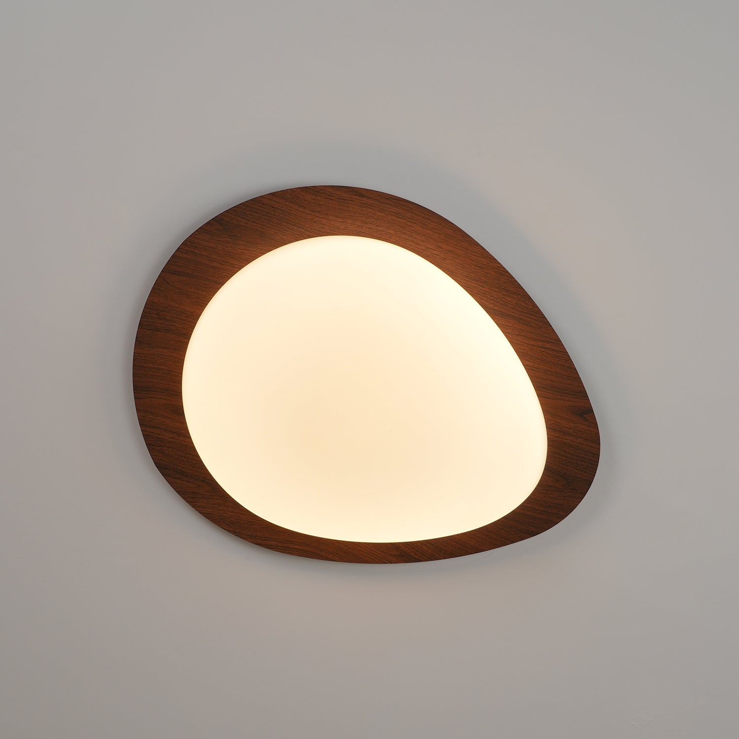 Quisti Pebble Walnut Ceiling Light - Lamp Copper