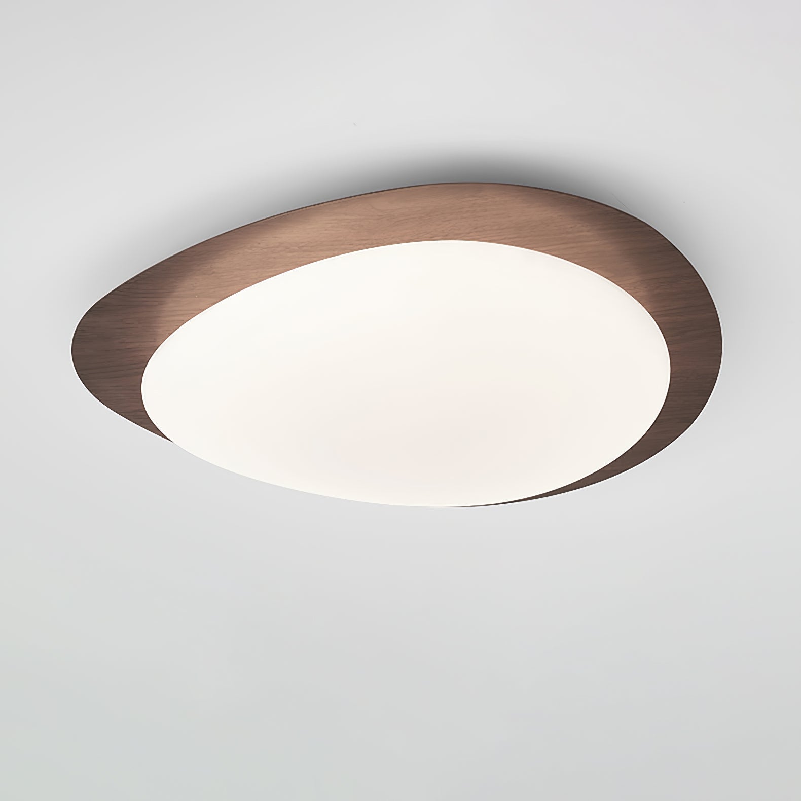 Quisti Pebble Walnut Ceiling Light - Lamp Copper