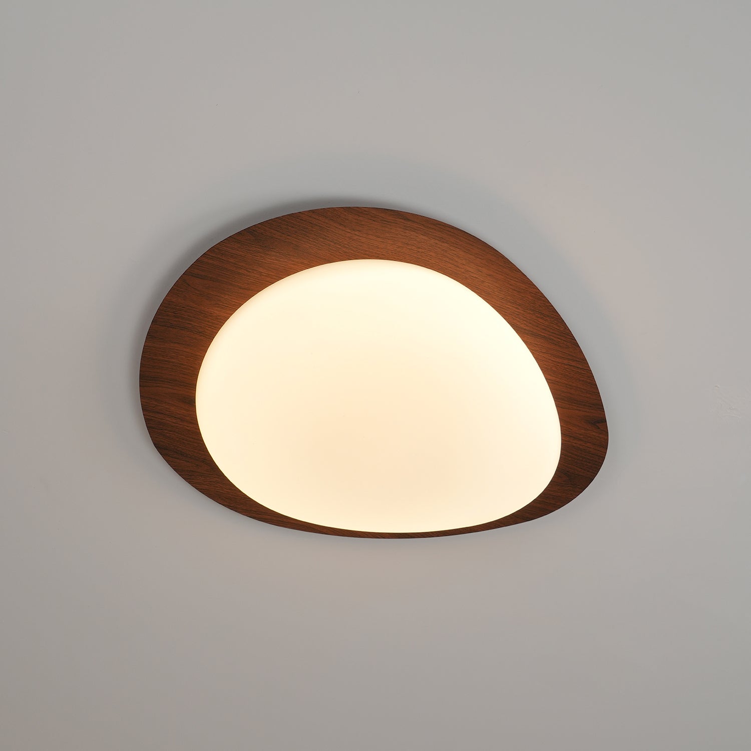 Quisti Pebble Walnut Ceiling Light - Lamp Copper