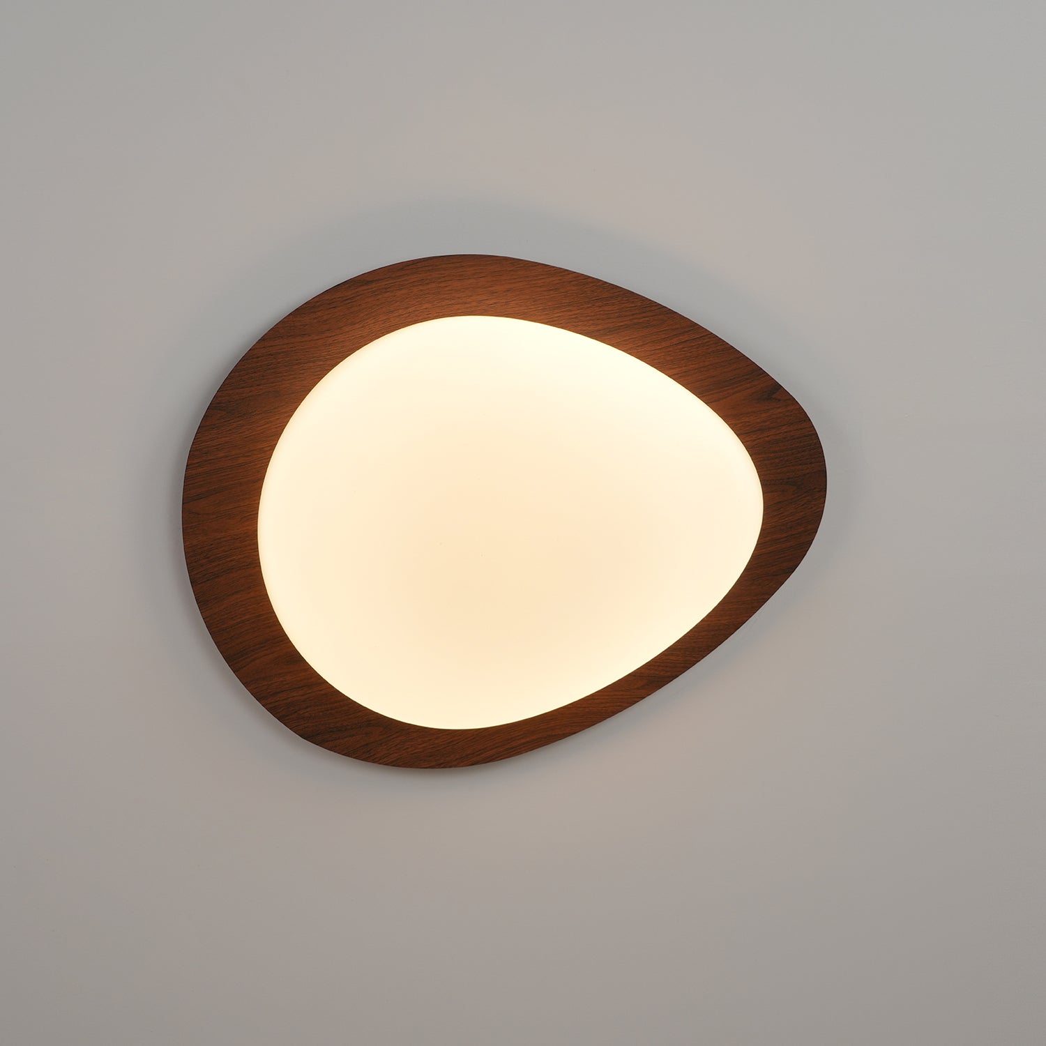 Quisti Pebble Walnut Ceiling Light - Lamp Copper