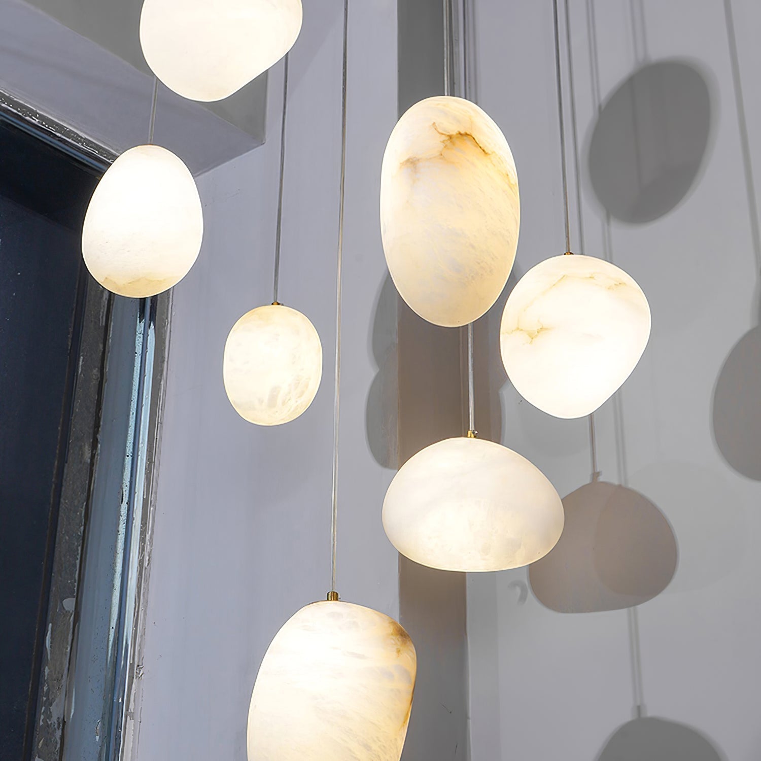 Nerida Alabaster Pendant Light - Lamp Copper