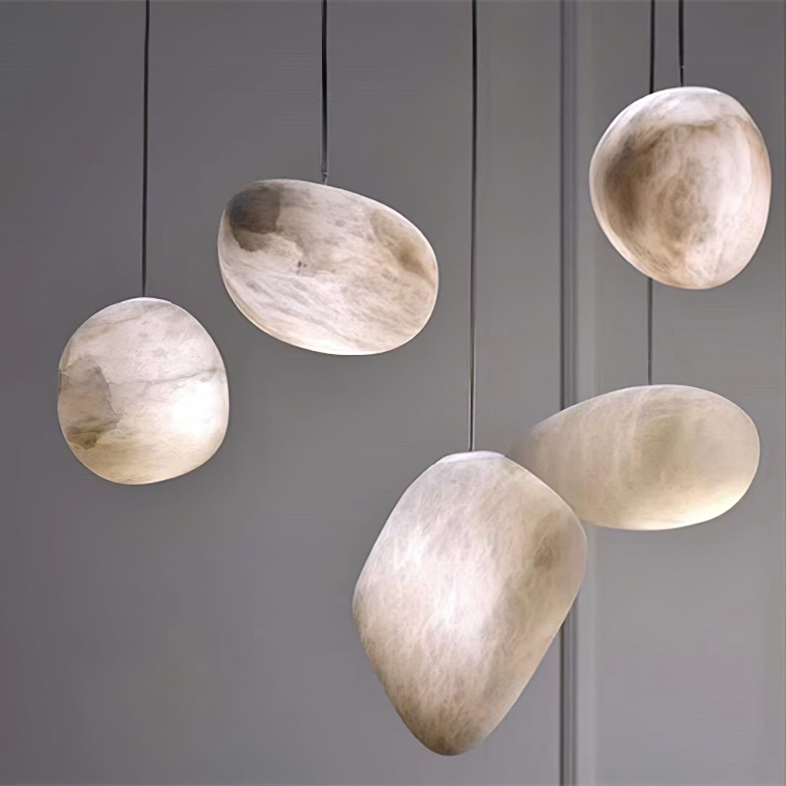 Nerida Alabaster Pendant Light - Lamp Copper