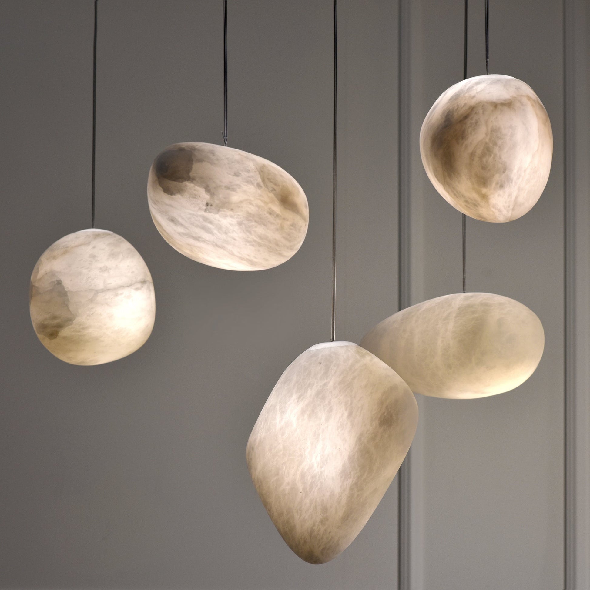 Nerida Alabaster Pendant Light - Lamp Copper