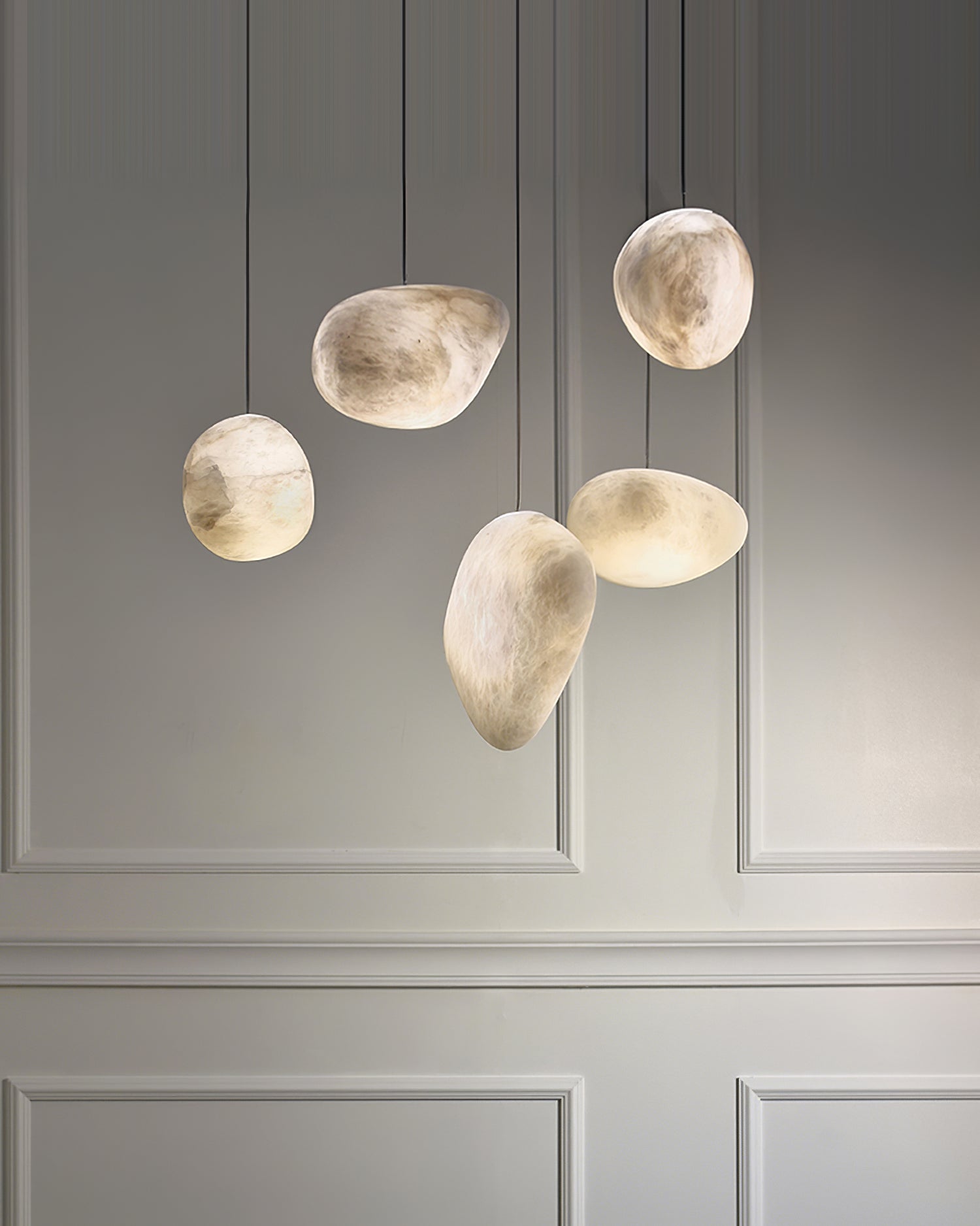 Nerida Alabaster Pendant Light - Lamp Copper