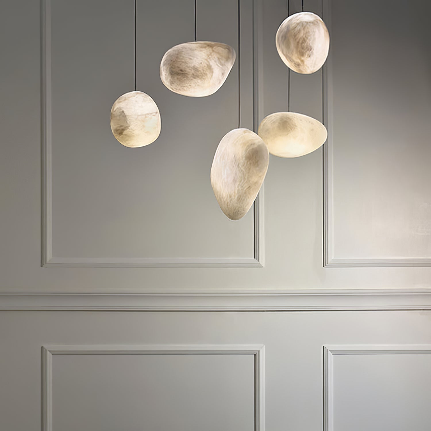 Nerida Alabaster Pendant Light - Lamp Copper