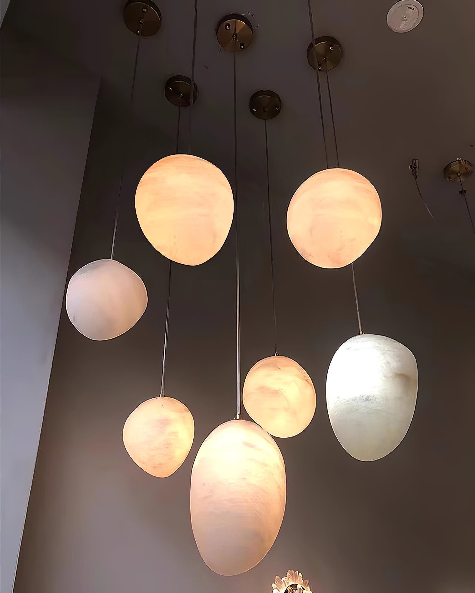 Nerida Alabaster Pendant Light - Lamp Copper