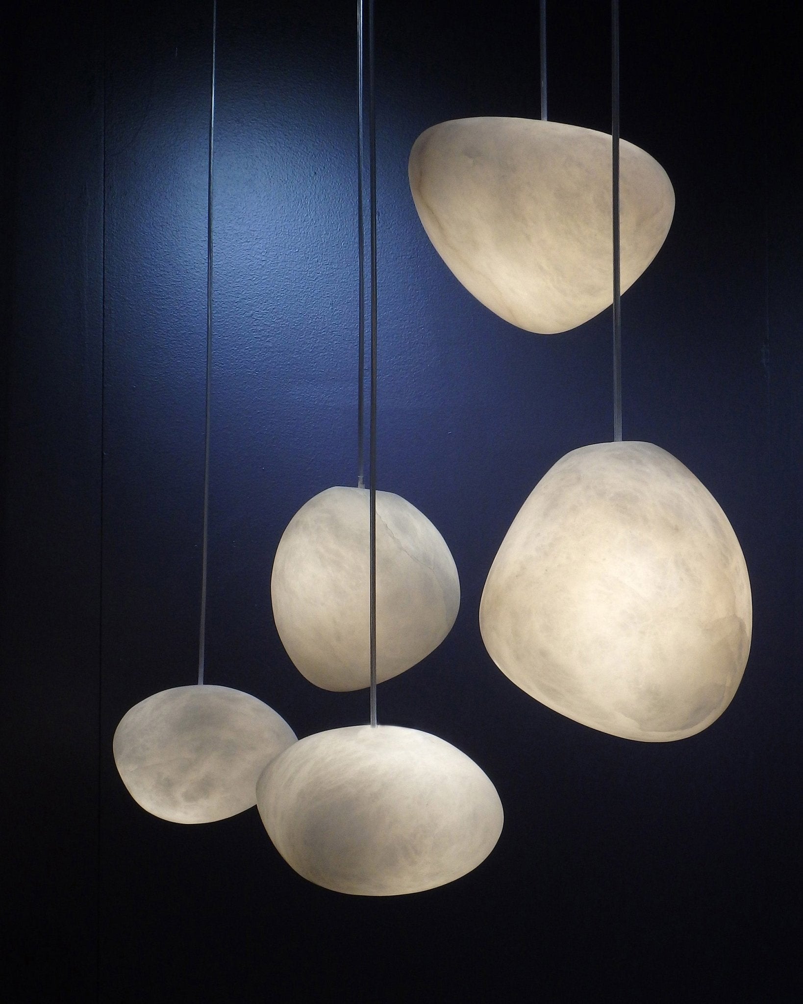 Nerida Alabaster Pendant Light - Lamp Copper