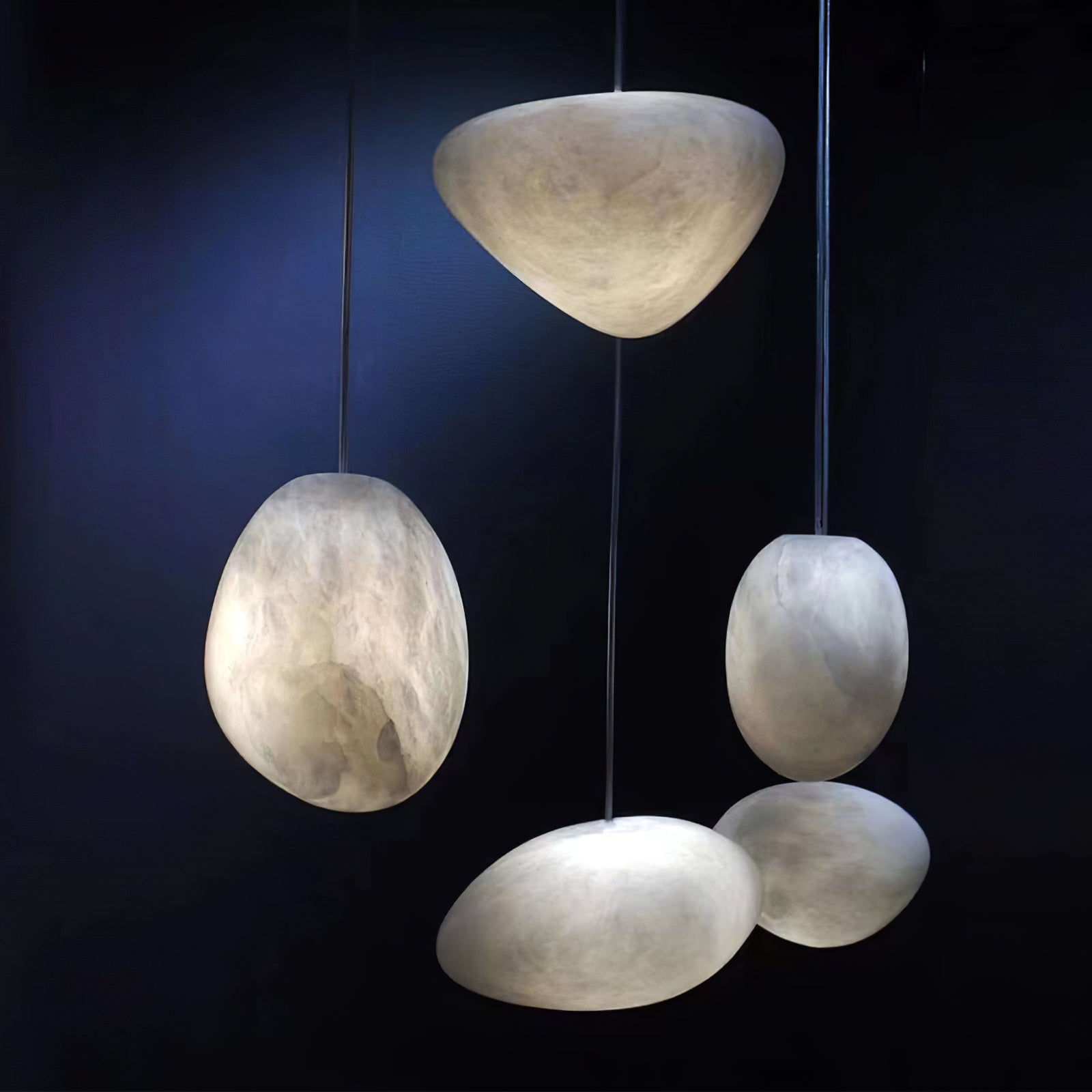 Nerida Alabaster Pendant Light - Lamp Copper