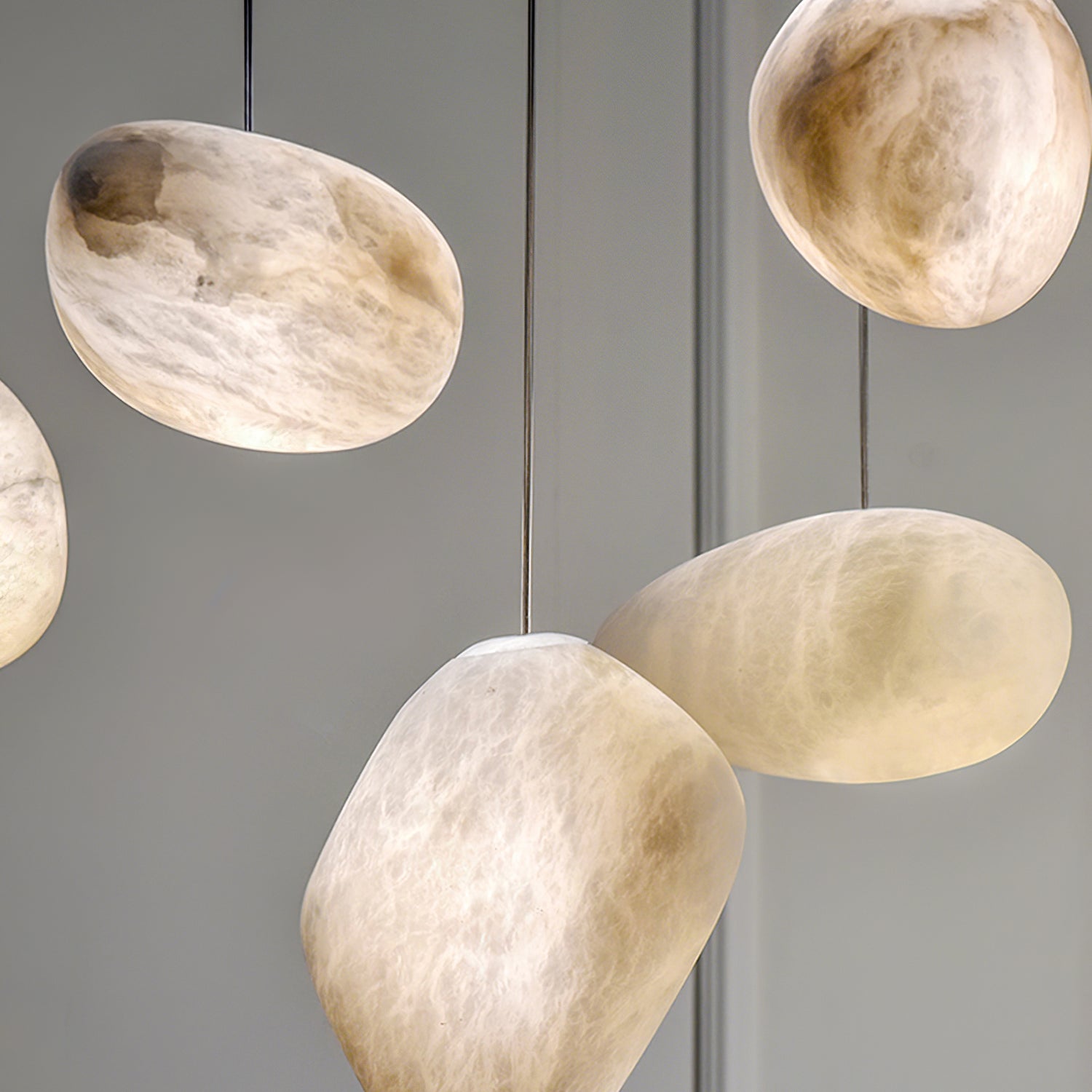 Nerida Alabaster Pendant Light - Lamp Copper