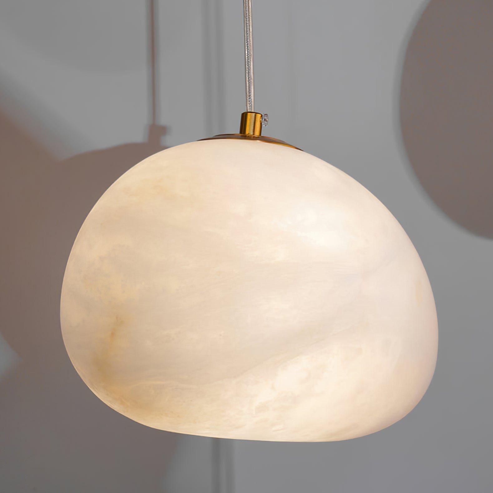 Nerida Alabaster Pendant Light - Lamp Copper