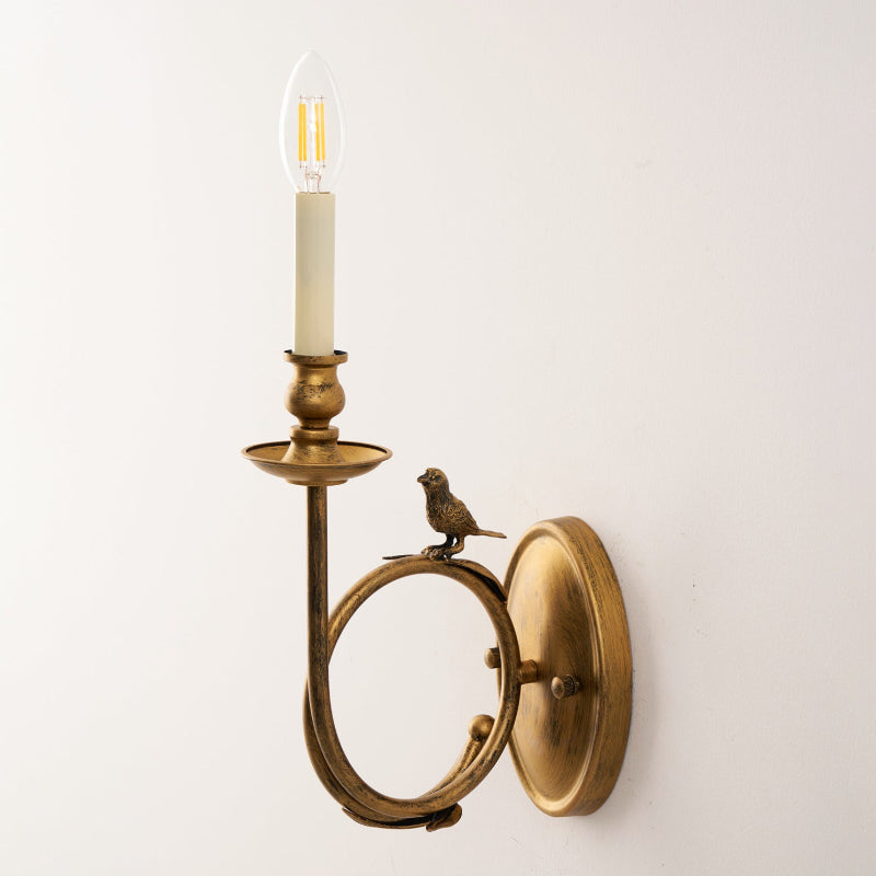 Amelo Vintage Bird Indoor Wall Sconce - Lamp Copper
