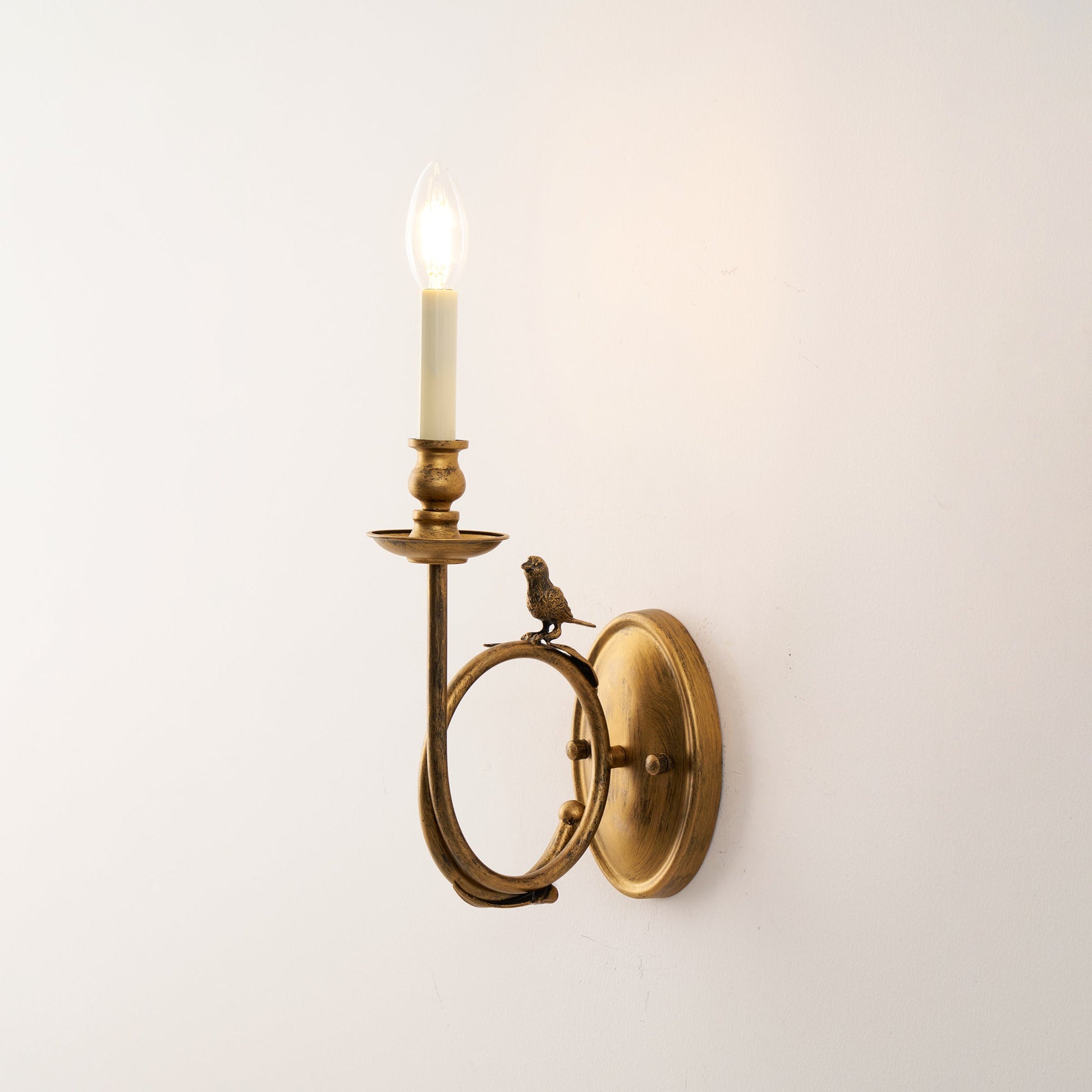 Amelo Vintage Bird Indoor Wall Sconce - Lamp Copper