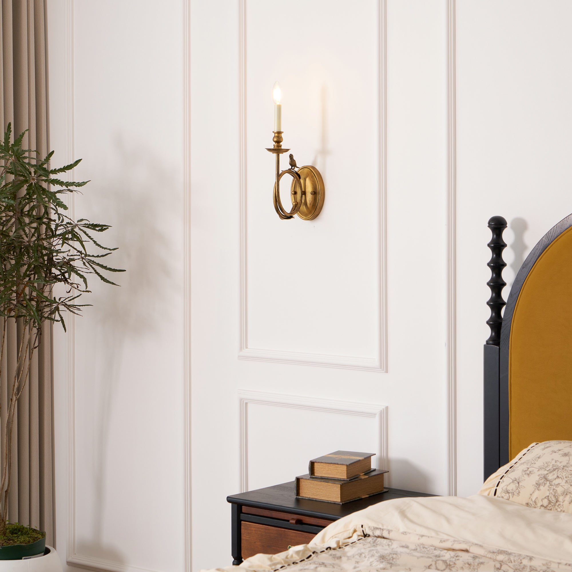 Amelo Vintage Bird Indoor Wall Sconce - Lamp Copper