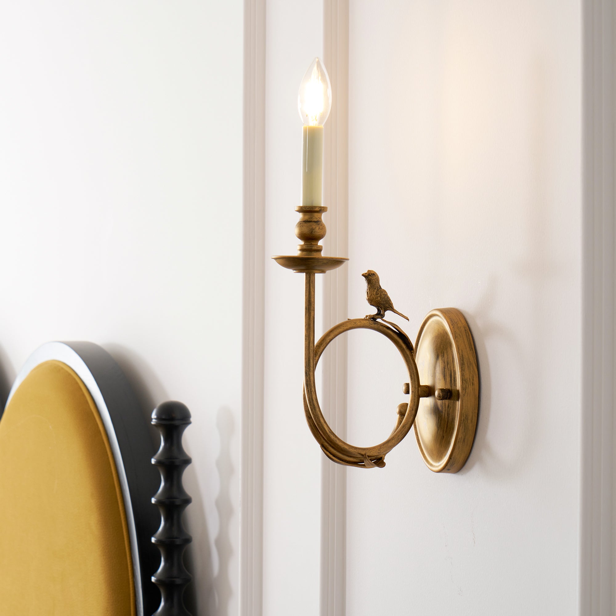 Amelo Vintage Bird Indoor Wall Sconce - Lamp Copper
