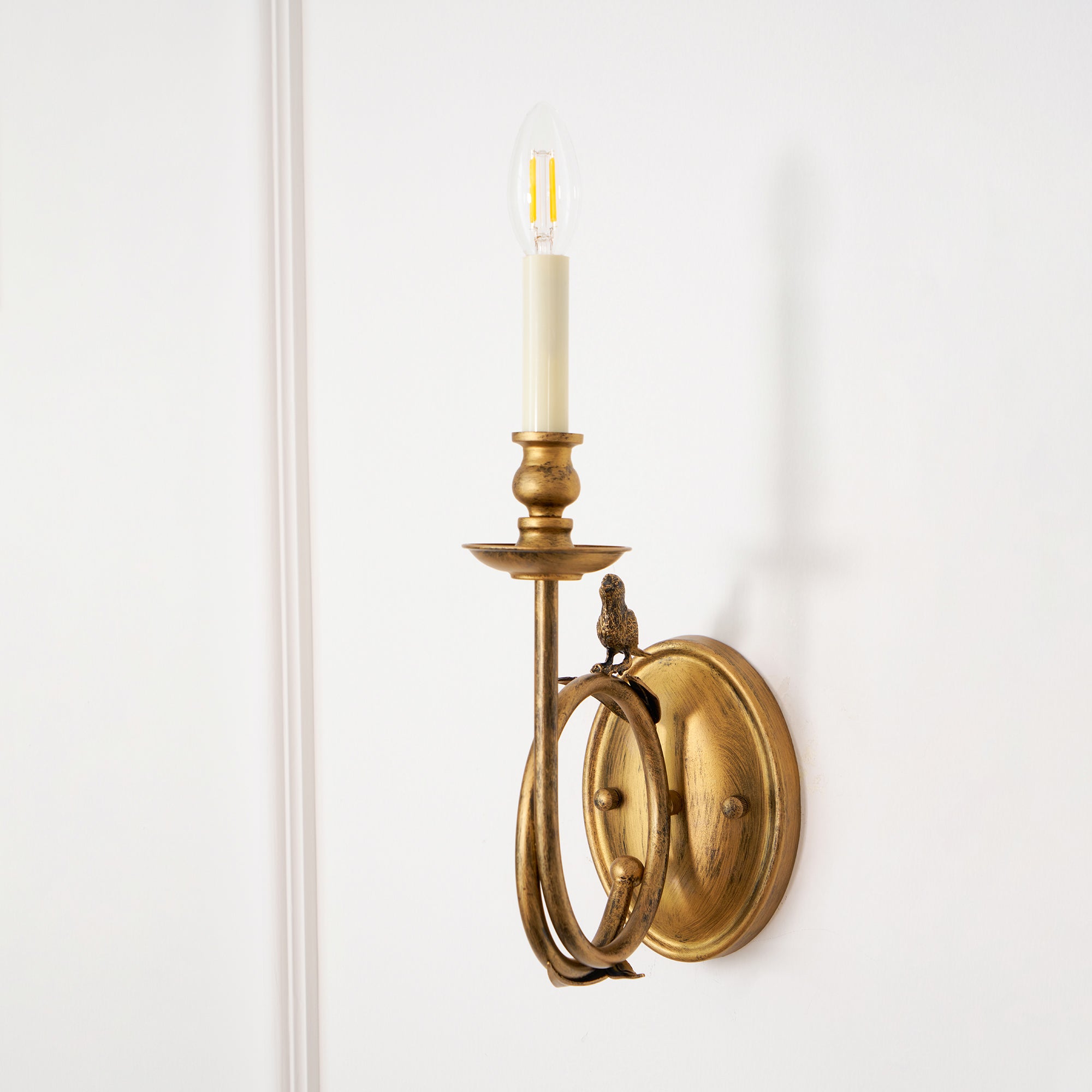 Amelo Vintage Bird Indoor Wall Sconce - Lamp Copper