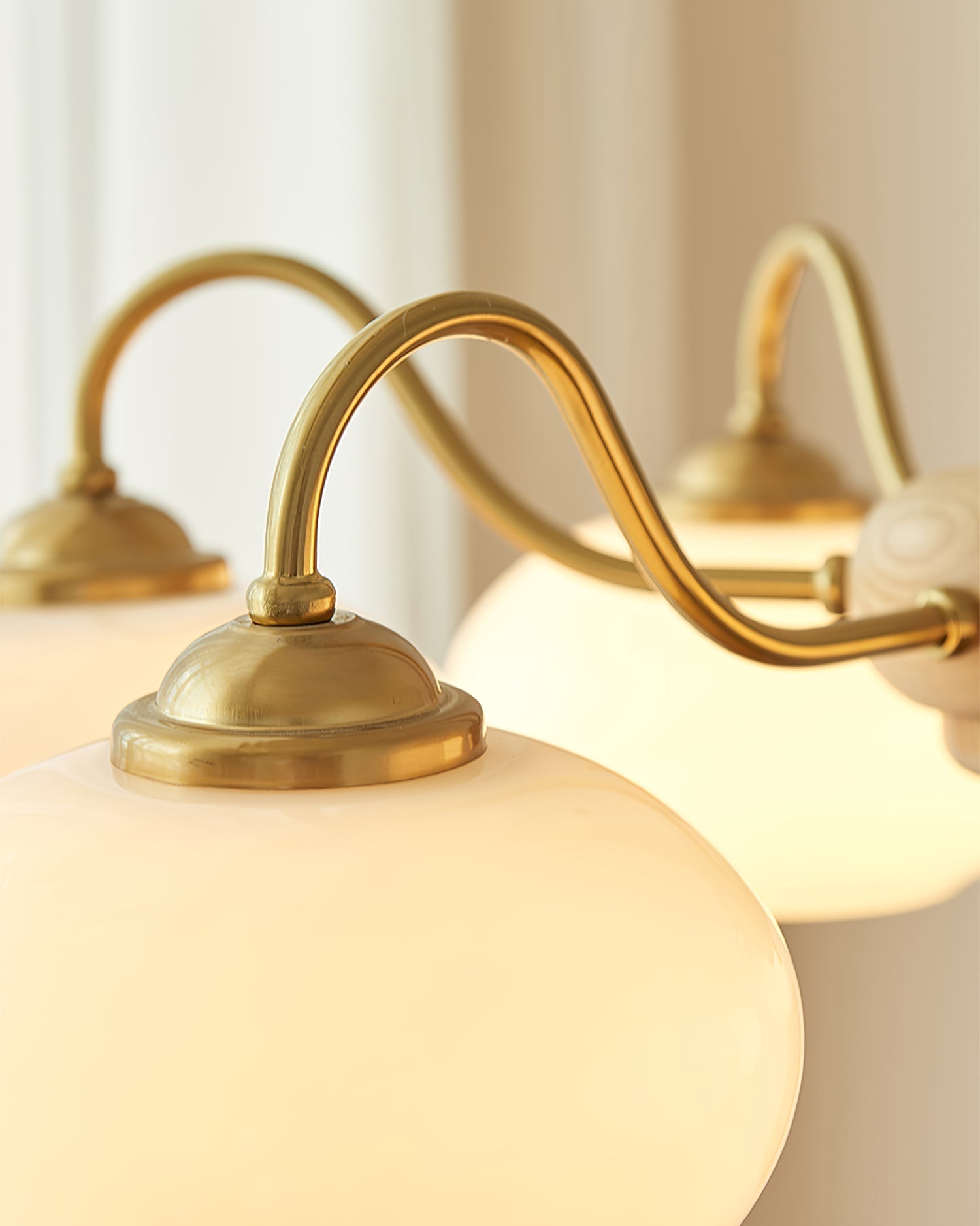 Elmiror Premium Nordic Art Wood Glass Chandelier - Lamp Copper