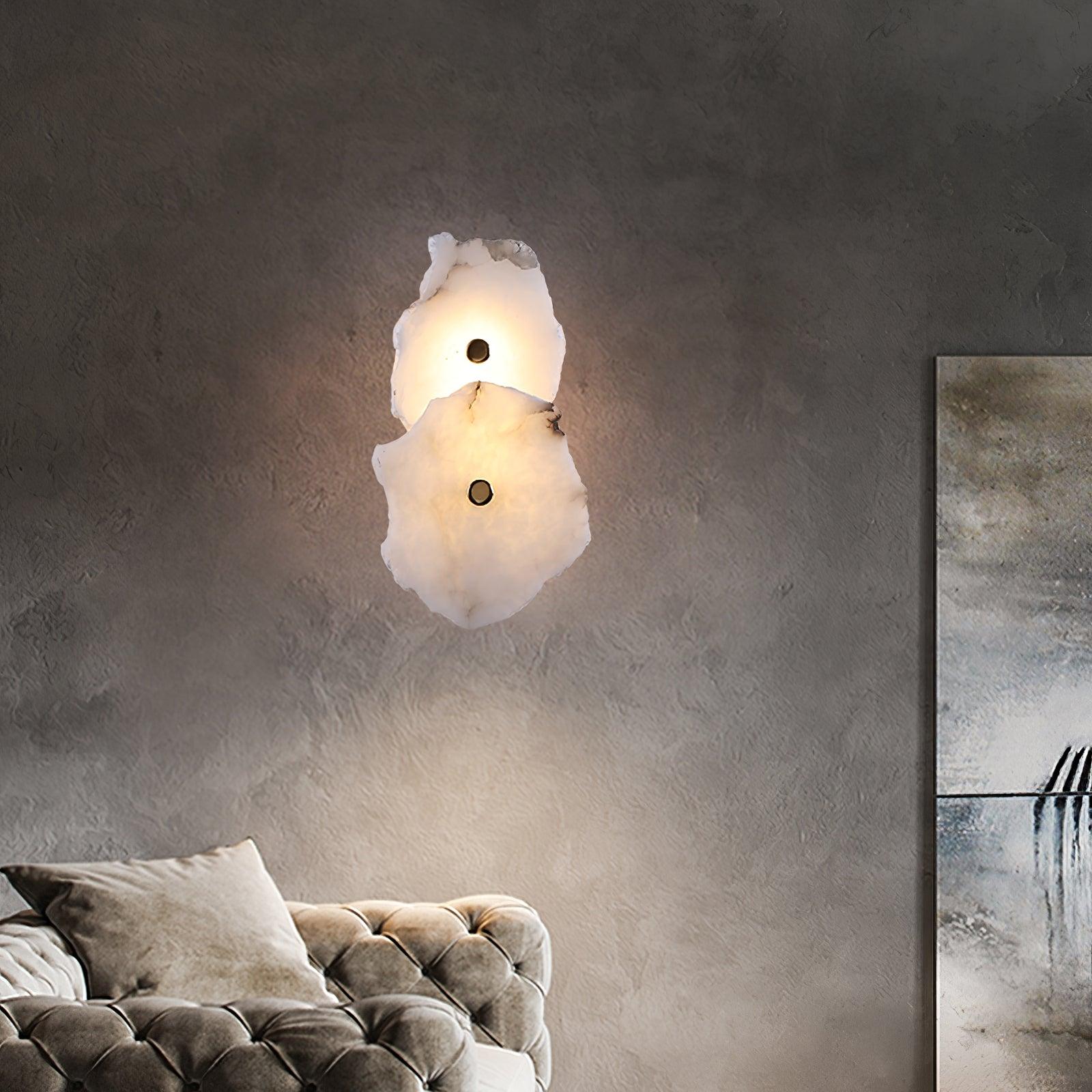 Cevra Alabaster Flower Wall Lamp - Lamp Copper