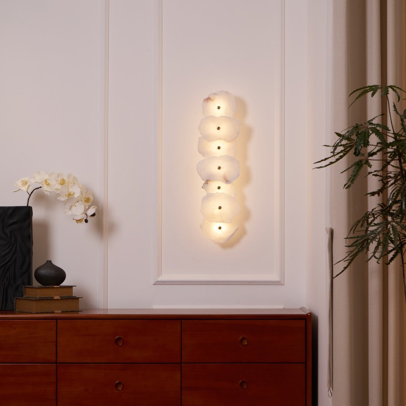 Ritta Alabaster Flower Wall Lamp - Lamp Copper