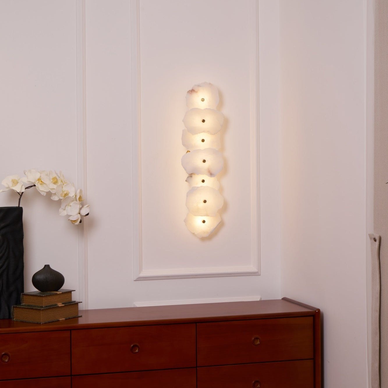Ritta Alabaster Flower Wall Lamp - Lamp Copper