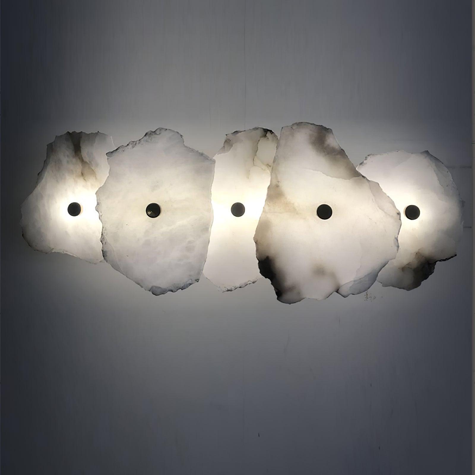 Cevra Alabaster Flower Wall Lamp - Lamp Copper