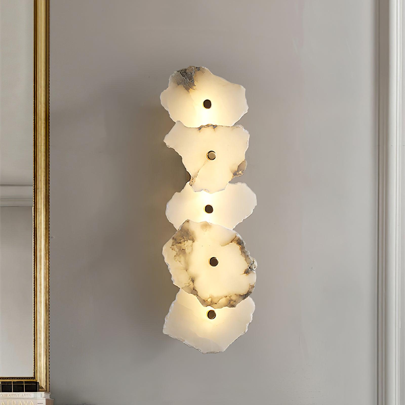 Cevra Alabaster Flower Wall Lamp - Lamp Copper