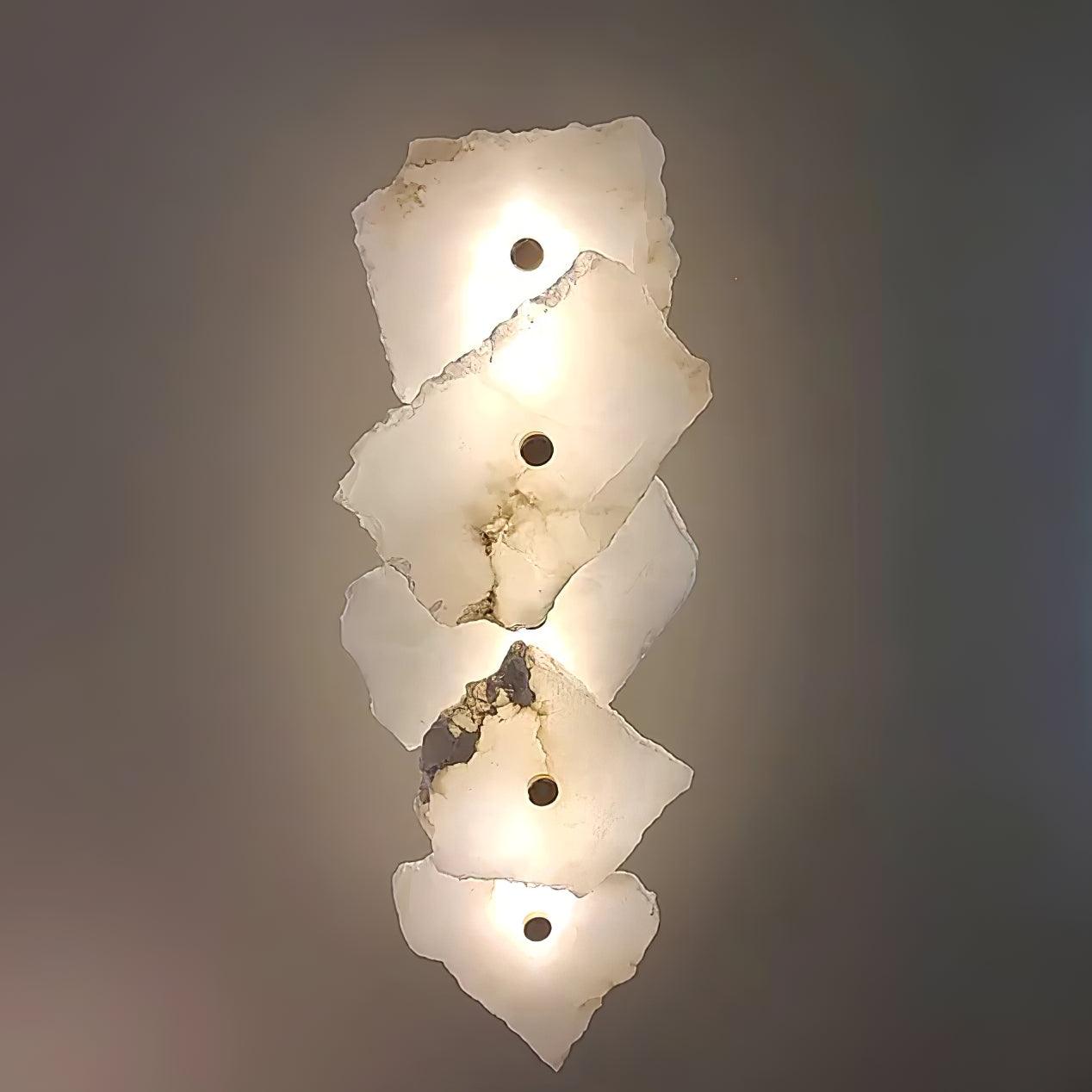 Cevra Alabaster Flower Wall Lamp - Lamp Copper