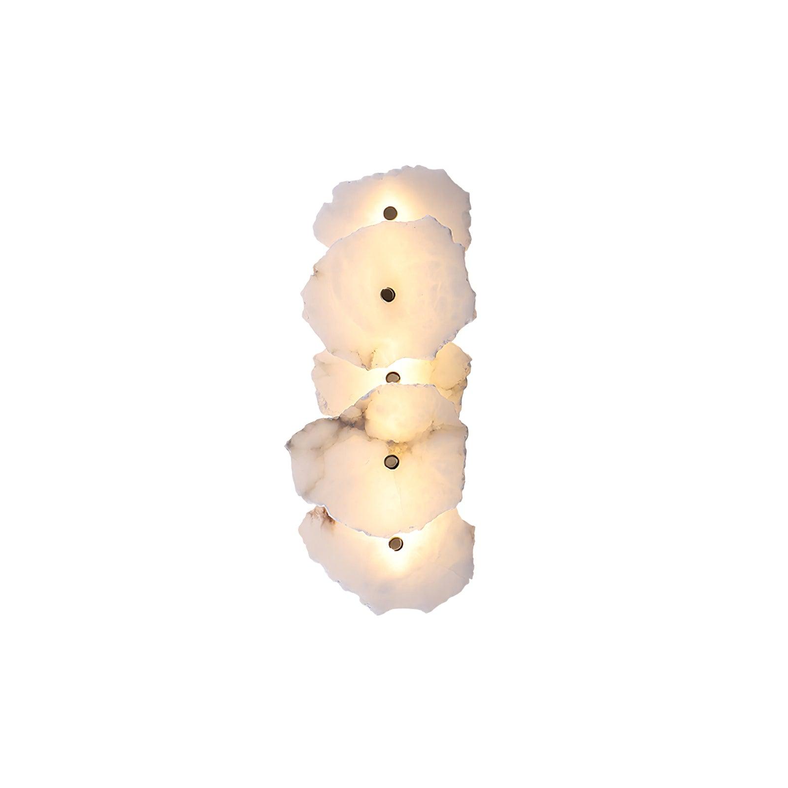 Cevra Alabaster Flower Wall Lamp - Lamp Copper