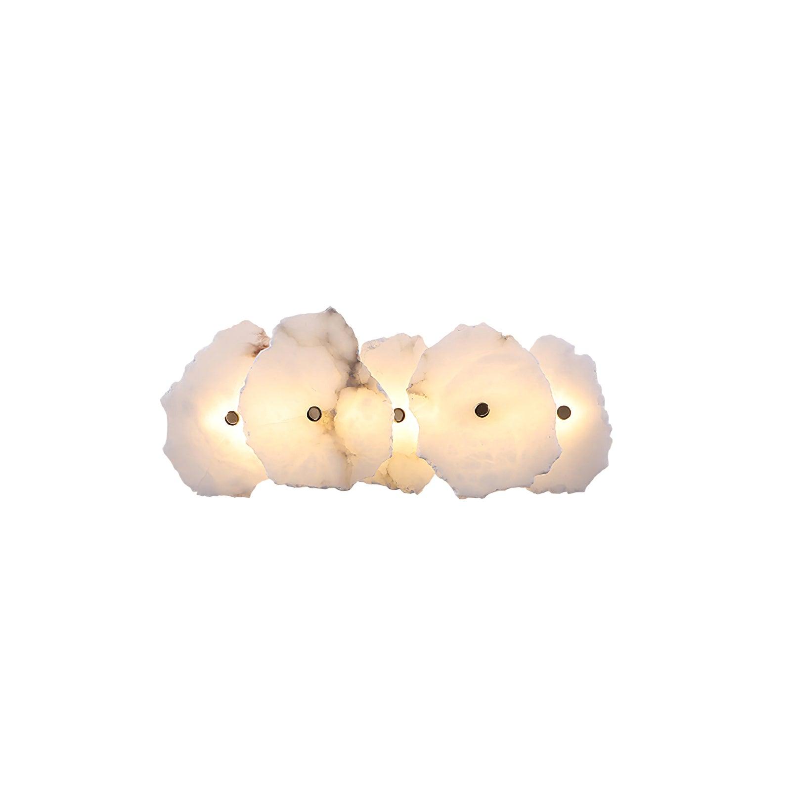Cevra Alabaster Flower Wall Lamp - Lamp Copper