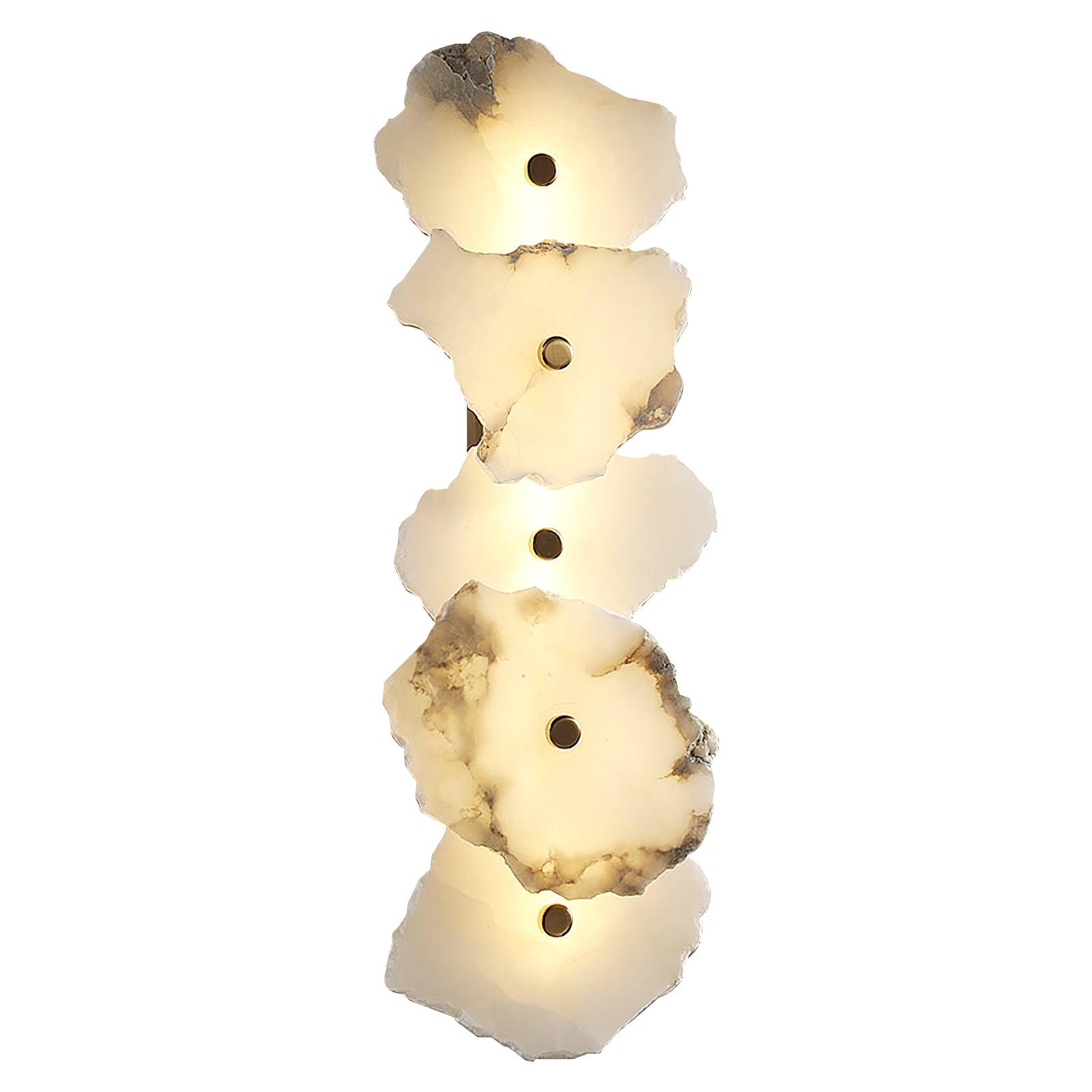 Cevra Alabaster Flower Wall Lamp - Lamp Copper