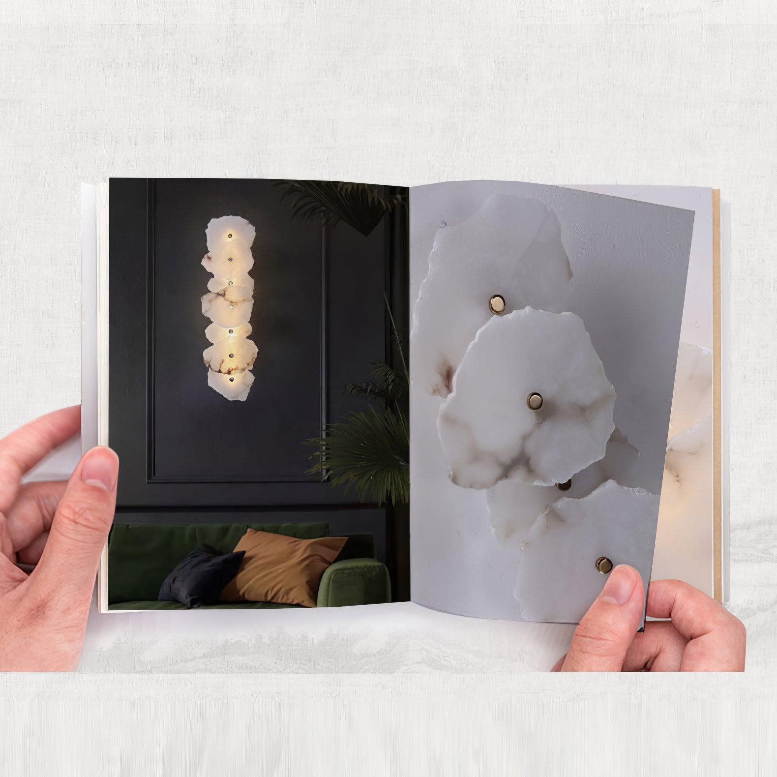 Ritta Alabaster Flower Wall Lamp - Lamp Copper