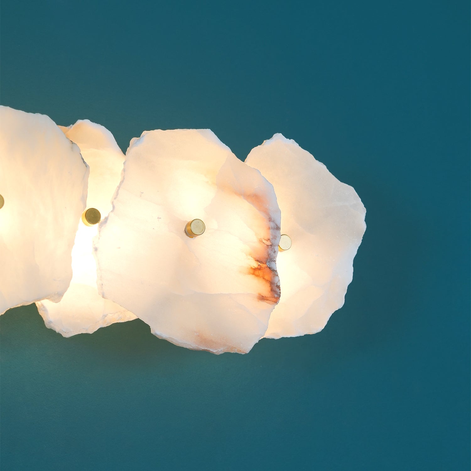 Cevra Alabaster Flower Wall Lamp - Lamp Copper