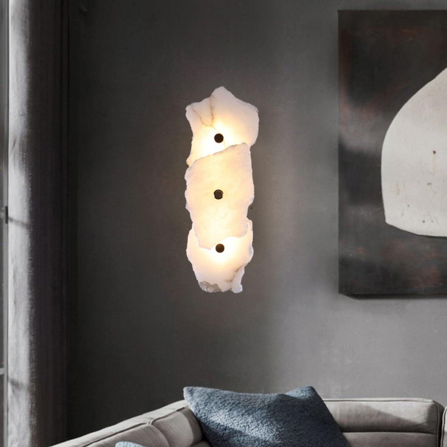 Ritta Alabaster Flower Wall Lamp - Lamp Copper