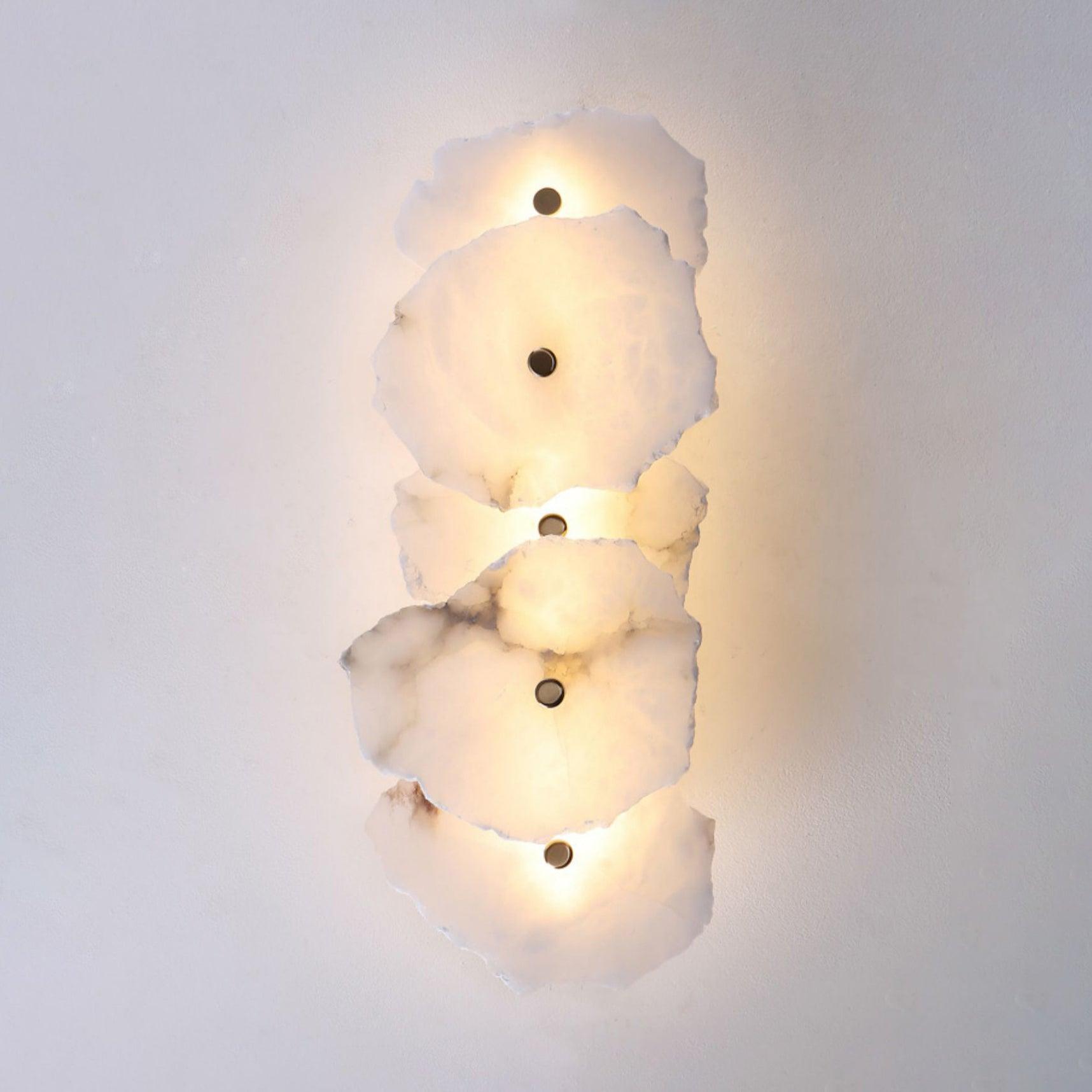 Ritta Alabaster Flower Wall Lamp - Lamp Copper