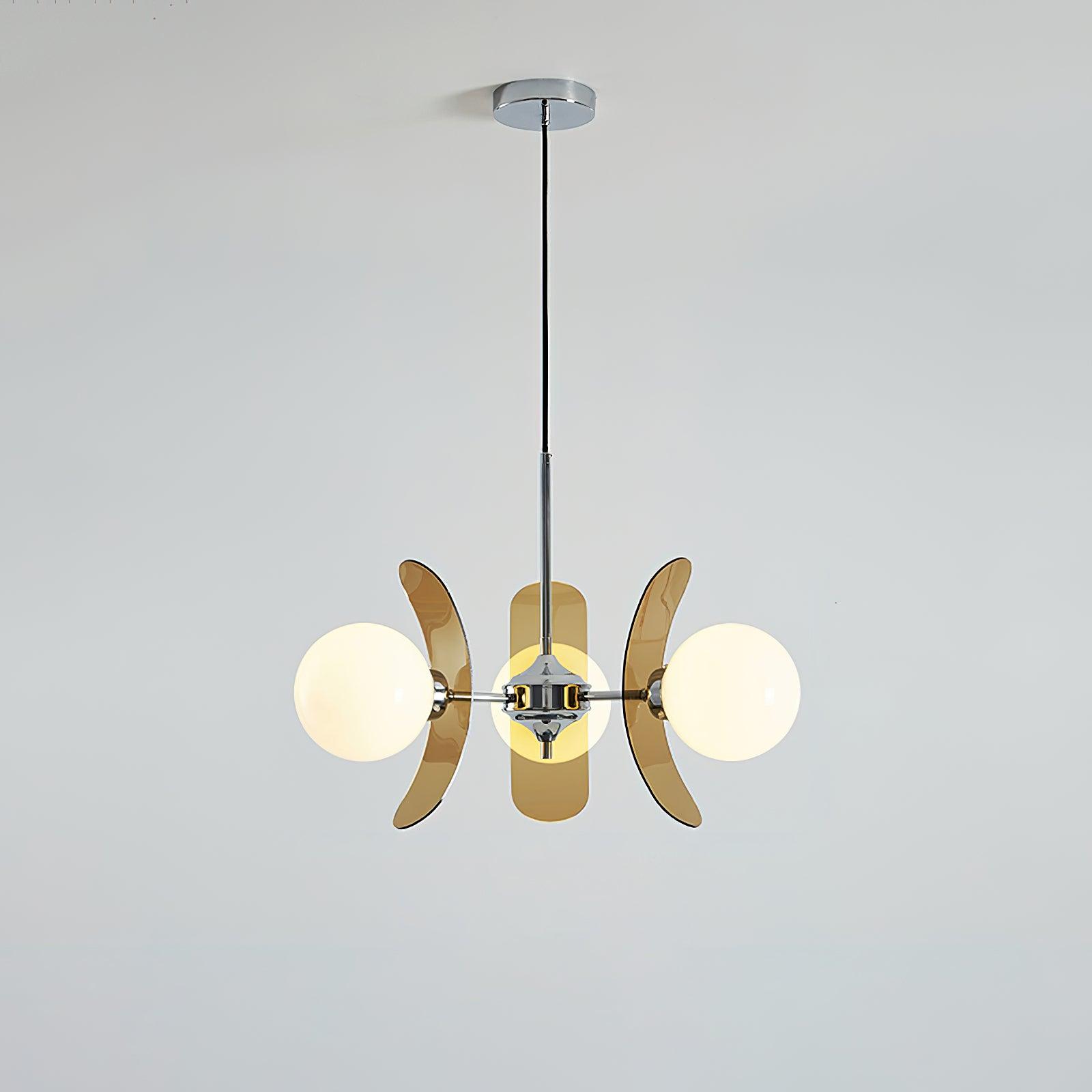 Ulano Chandelier Brown &Orange - Lamp Copper