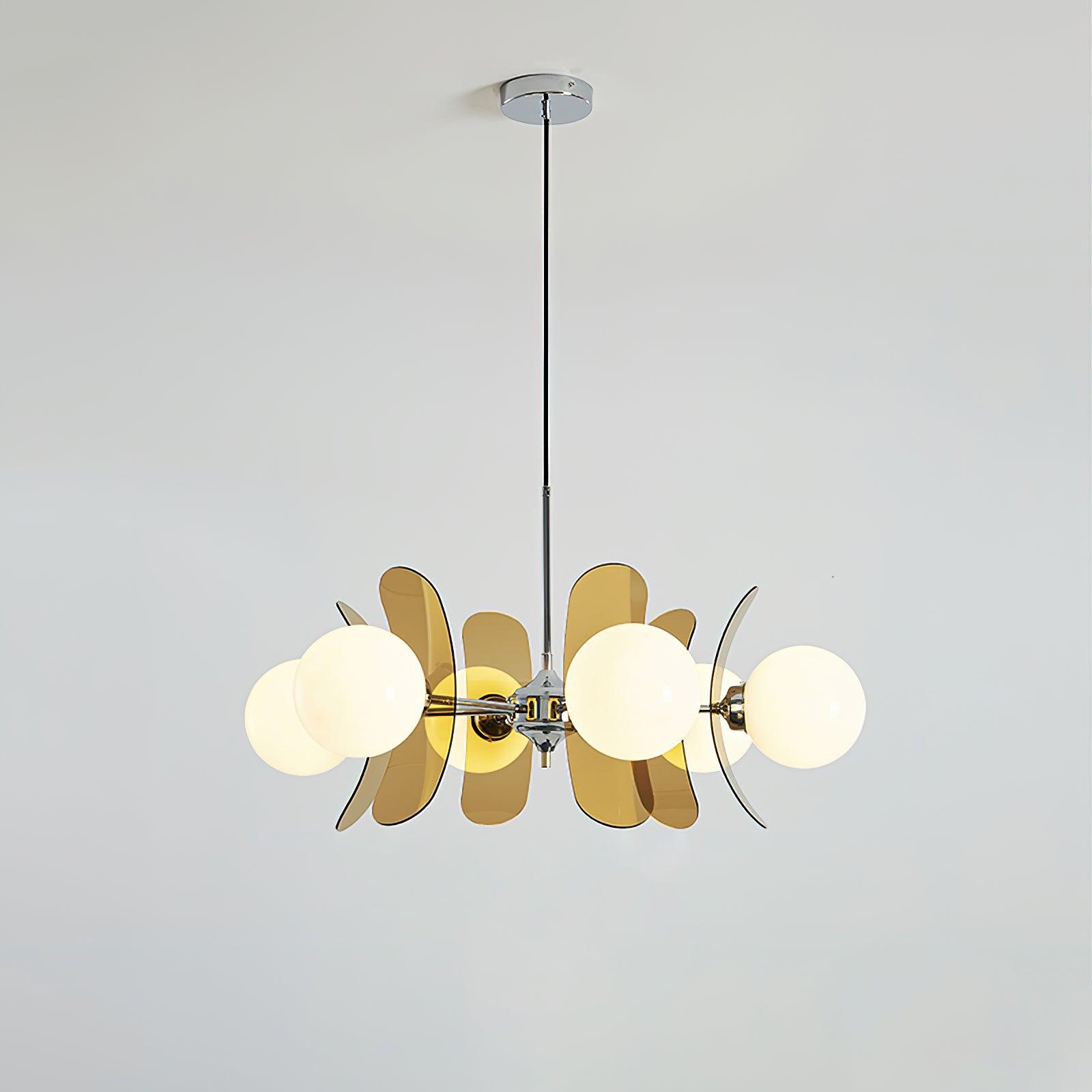 Ulano Chandelier Brown &Orange - Lamp Copper