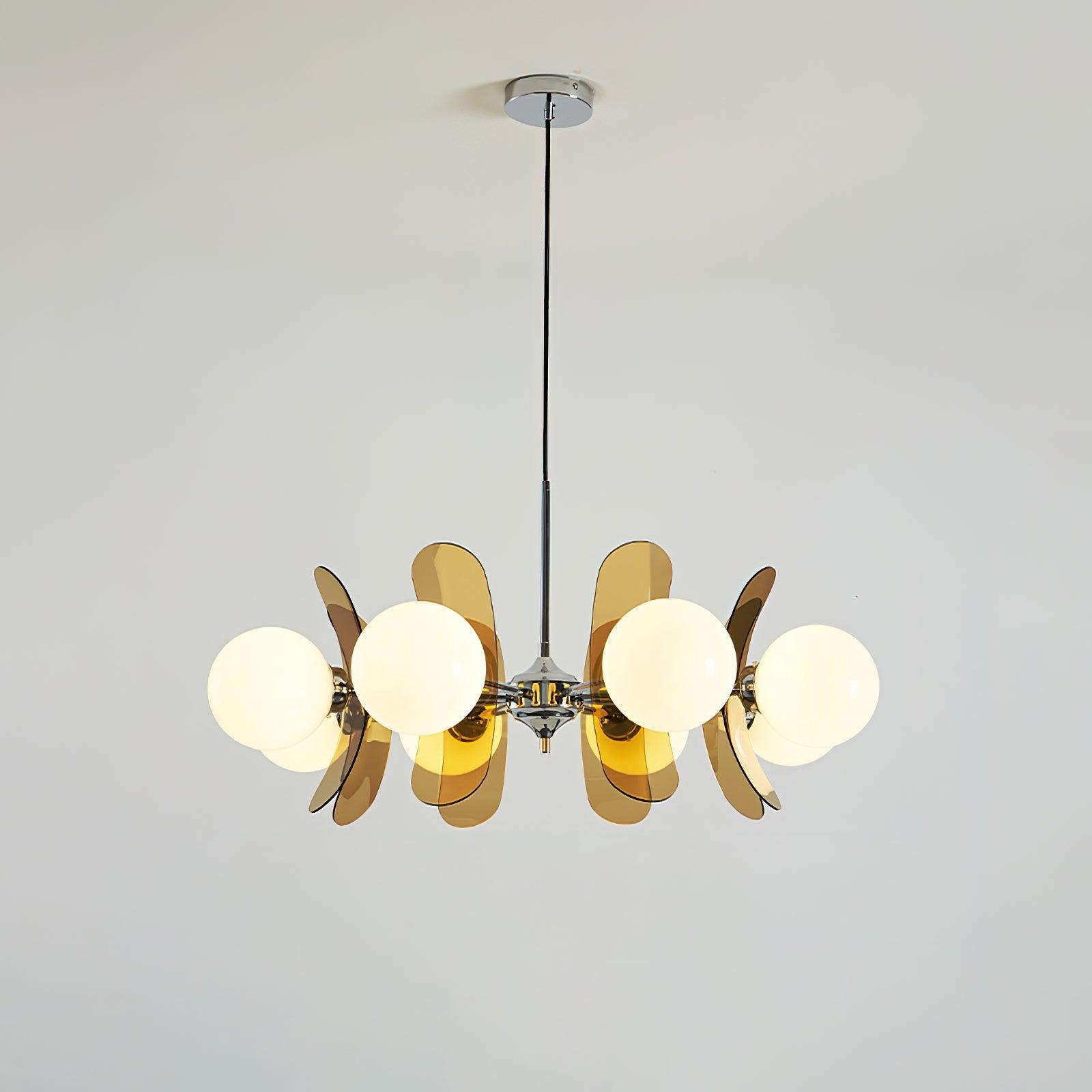Ulano Chandelier Brown &Orange - Lamp Copper