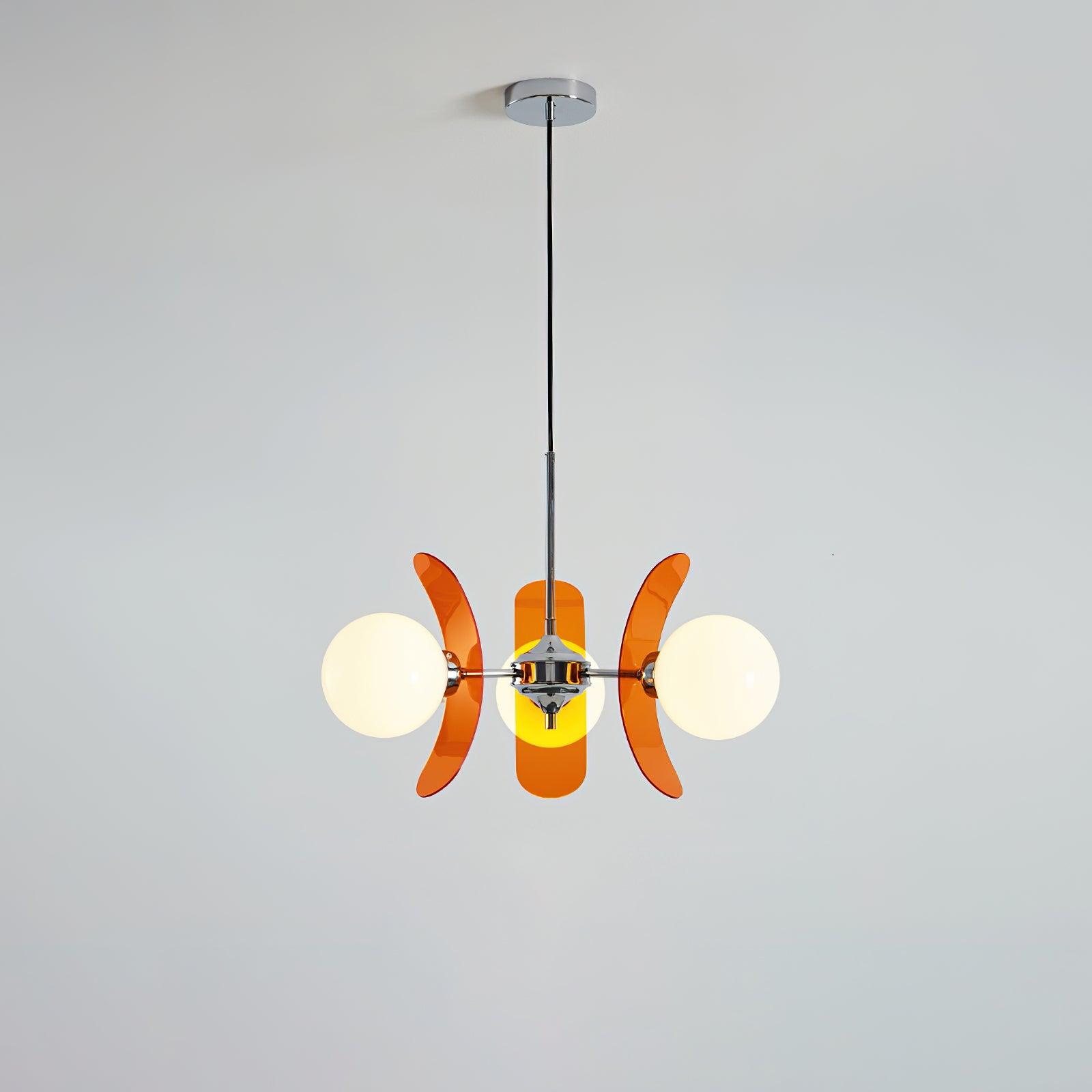 Ulano Chandelier Brown &Orange - Lamp Copper
